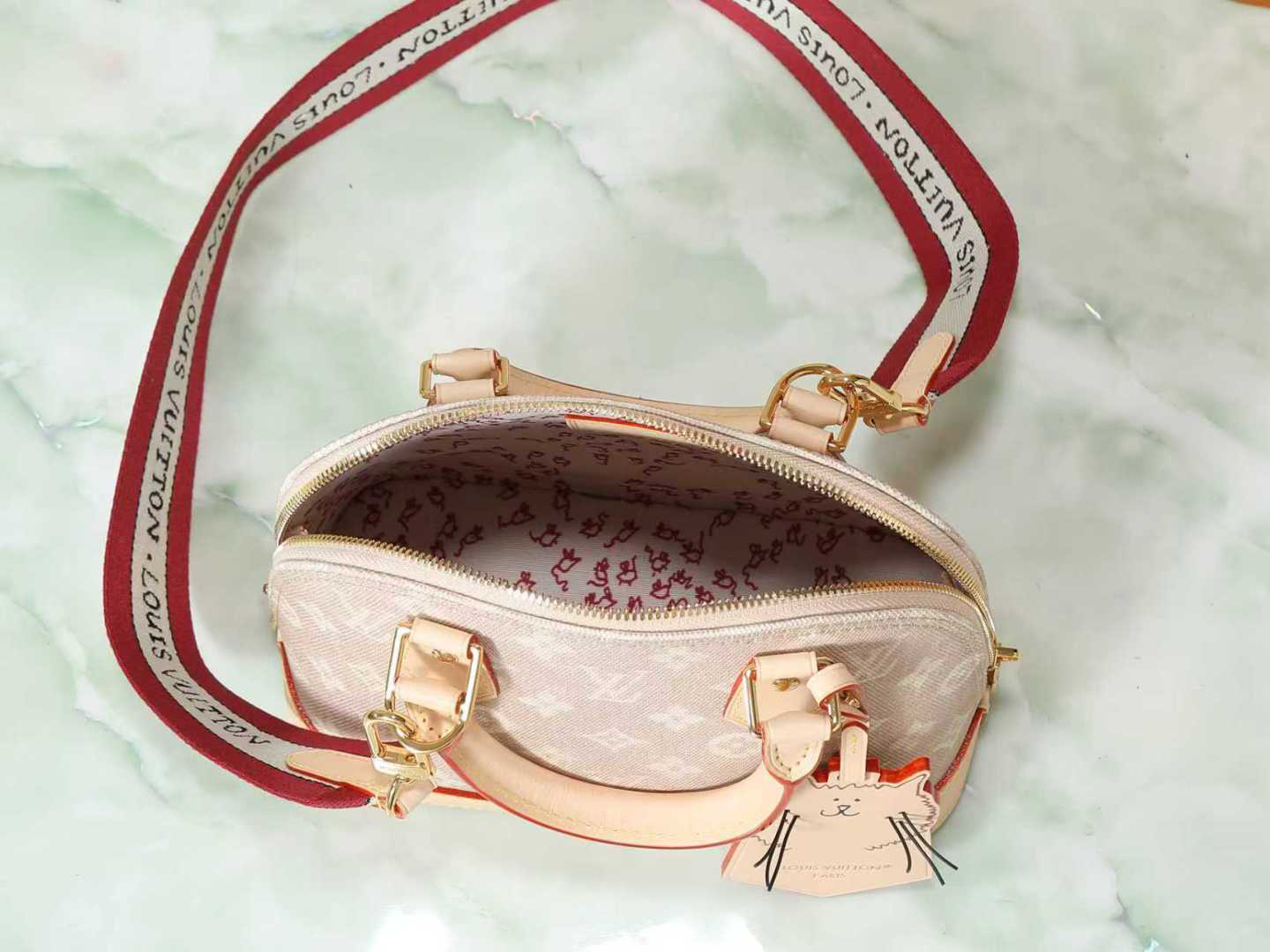 Louis Vuitton Alma BB Meowgram Canvas Crossbody Bag - Image 8