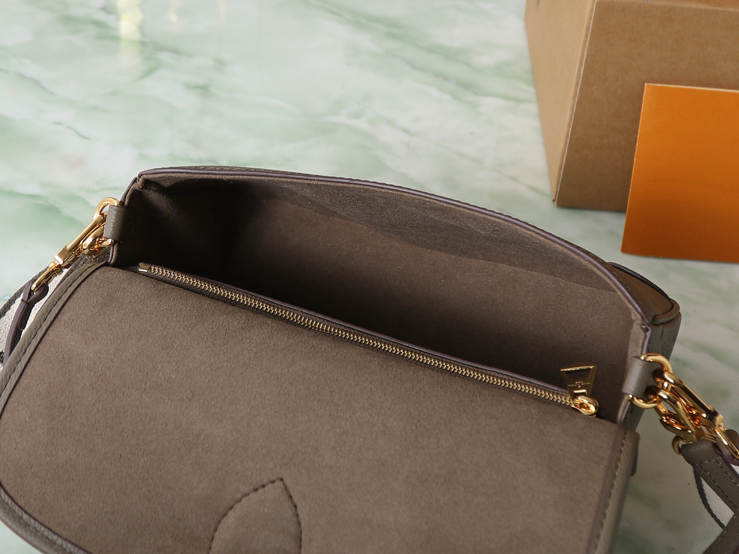Louis Vuitton Diane Bag in Khaki Green Monogram Empreinte Leather - Image 8