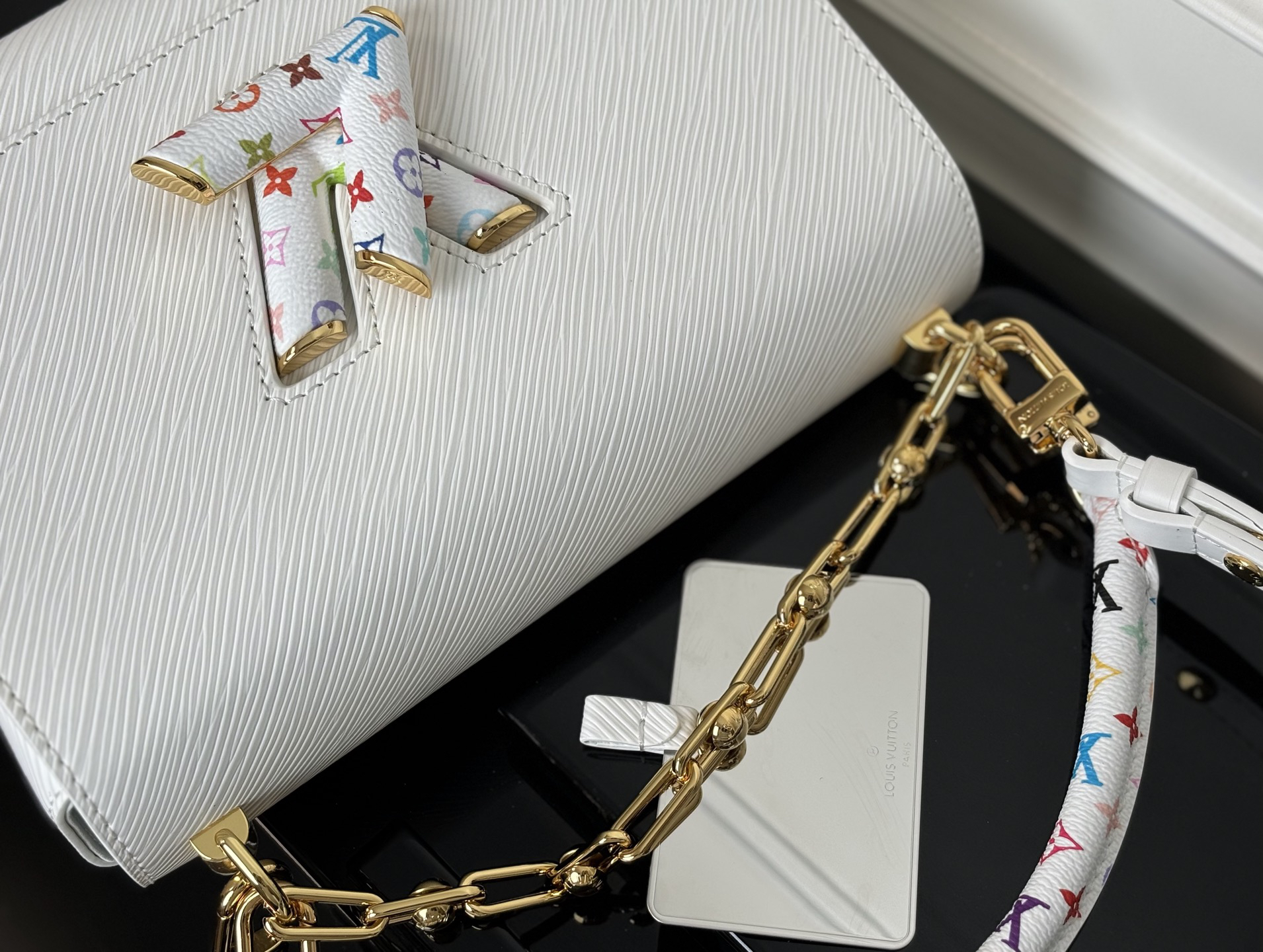 Louis Vuitton x Murakami Twist MM Slim Bag in White - Image 8