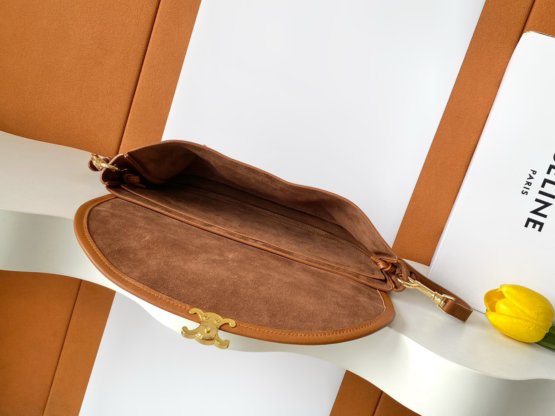 CE HALFMOON Small Lambskin Crossbody Bag - Image 8