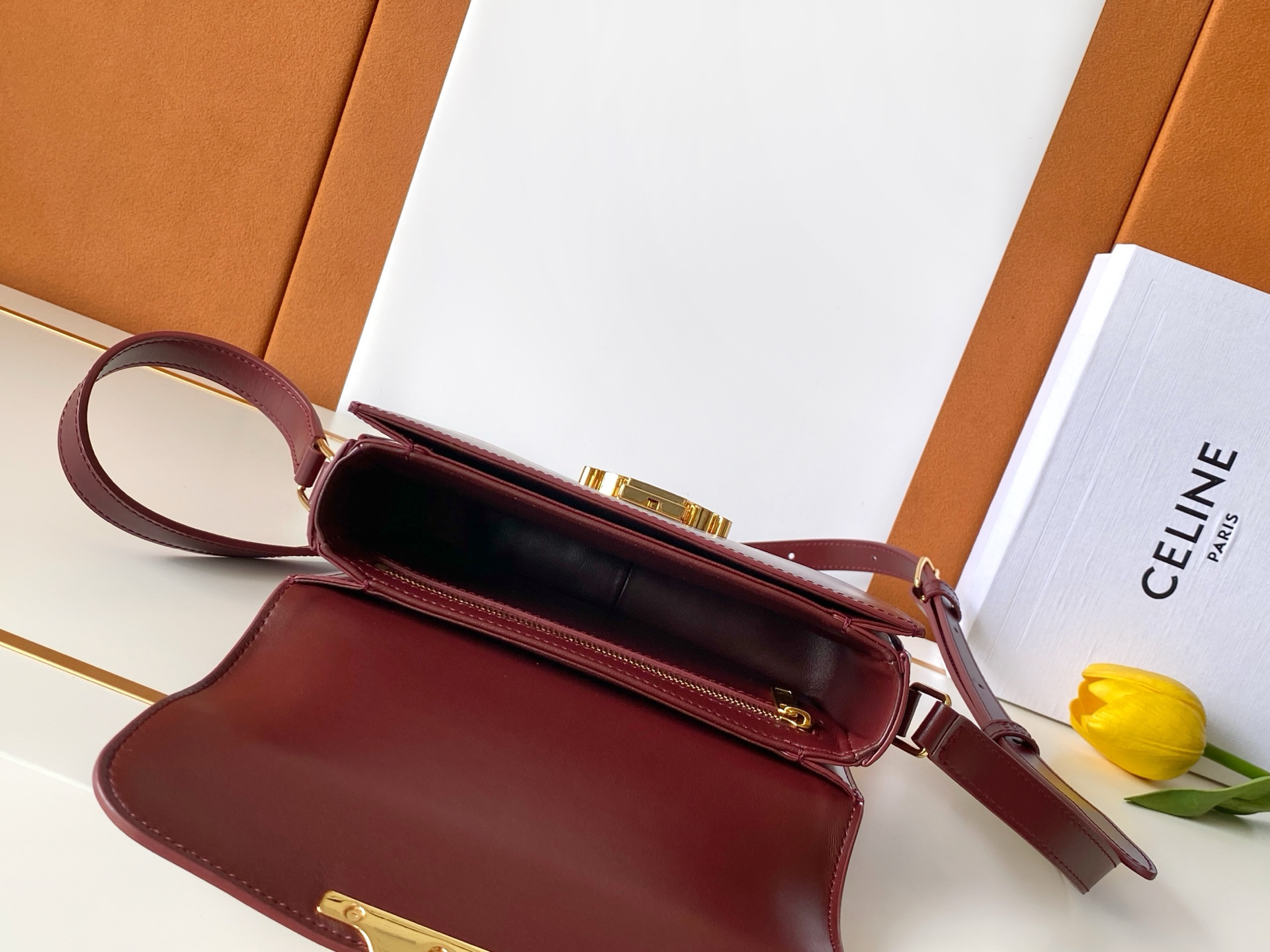Celine Box Crossbody Bag in Leather - Image 8