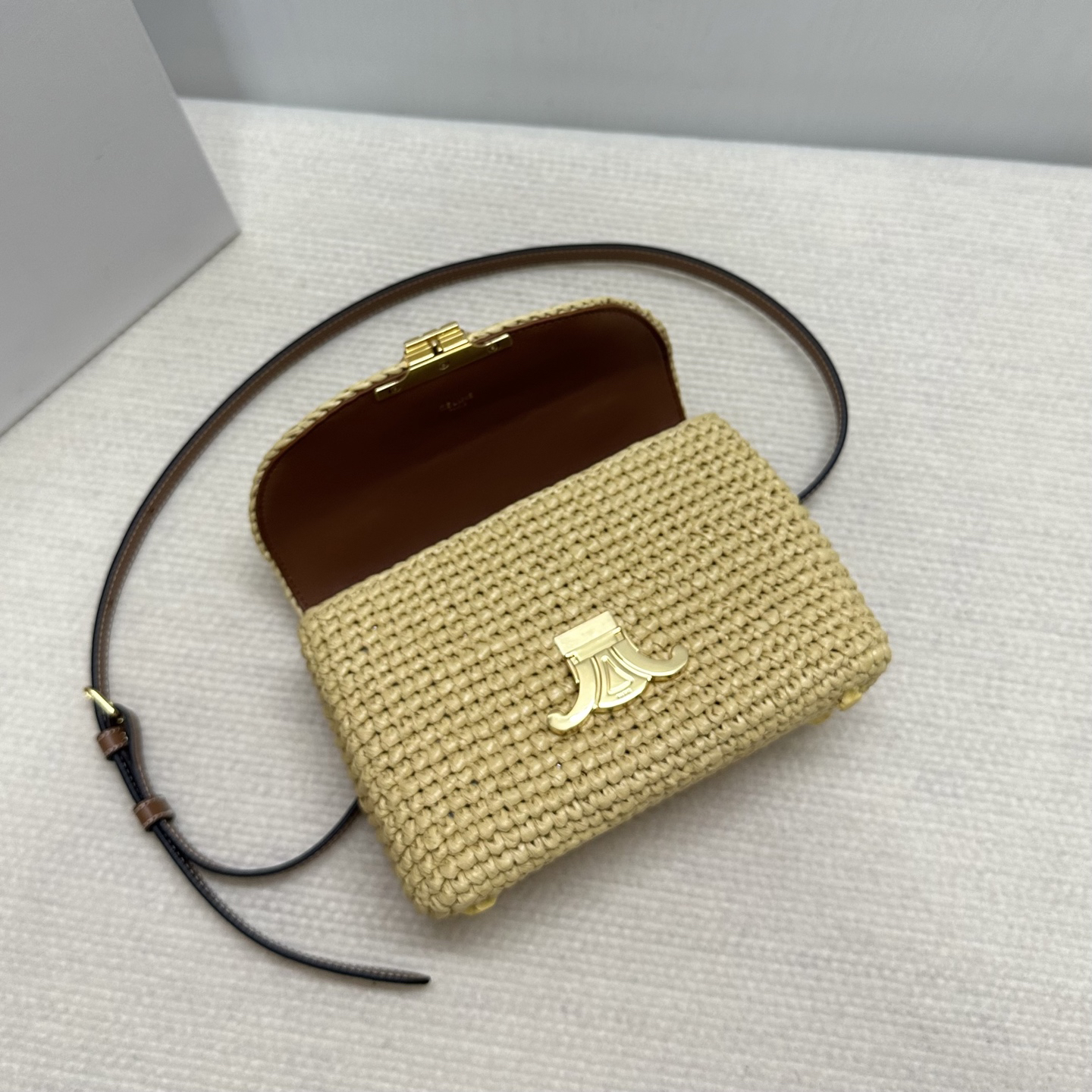 CELINE Teen Nino Woven Crossbody Bag - Image 8