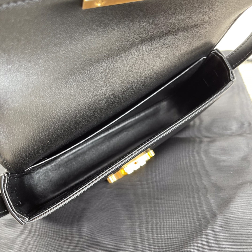TRIOME Brown Textured Leather Shoulder Bag - Image 8