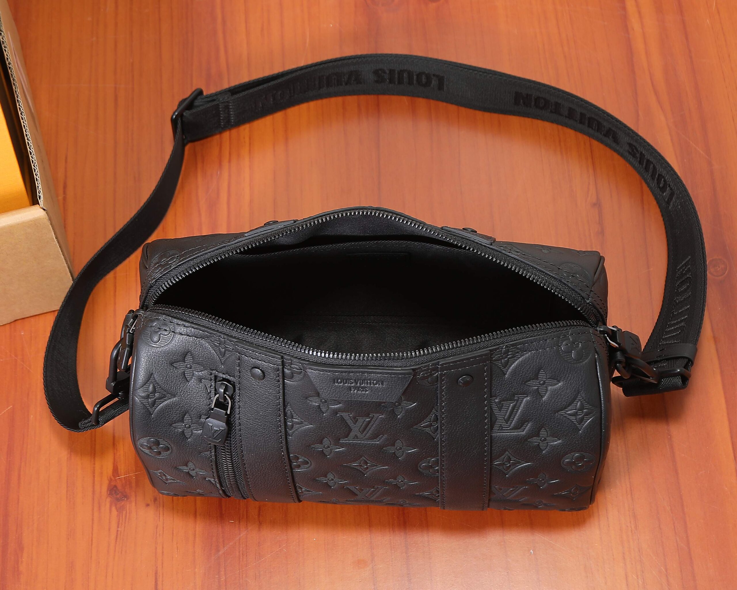 Louis Vuitton City Keepall Bag in Monogram Shadow Leather - Image 8