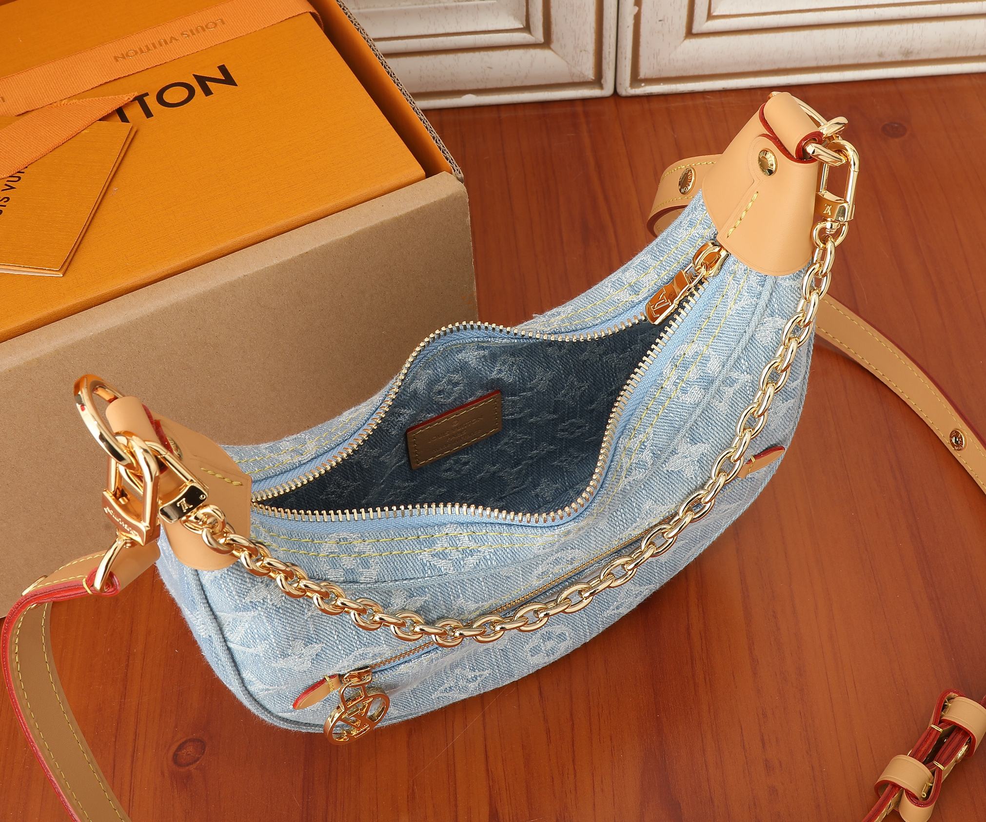 Louis Vuitton Loop Small Shoulder Bag in Monogram Denim - Image 8