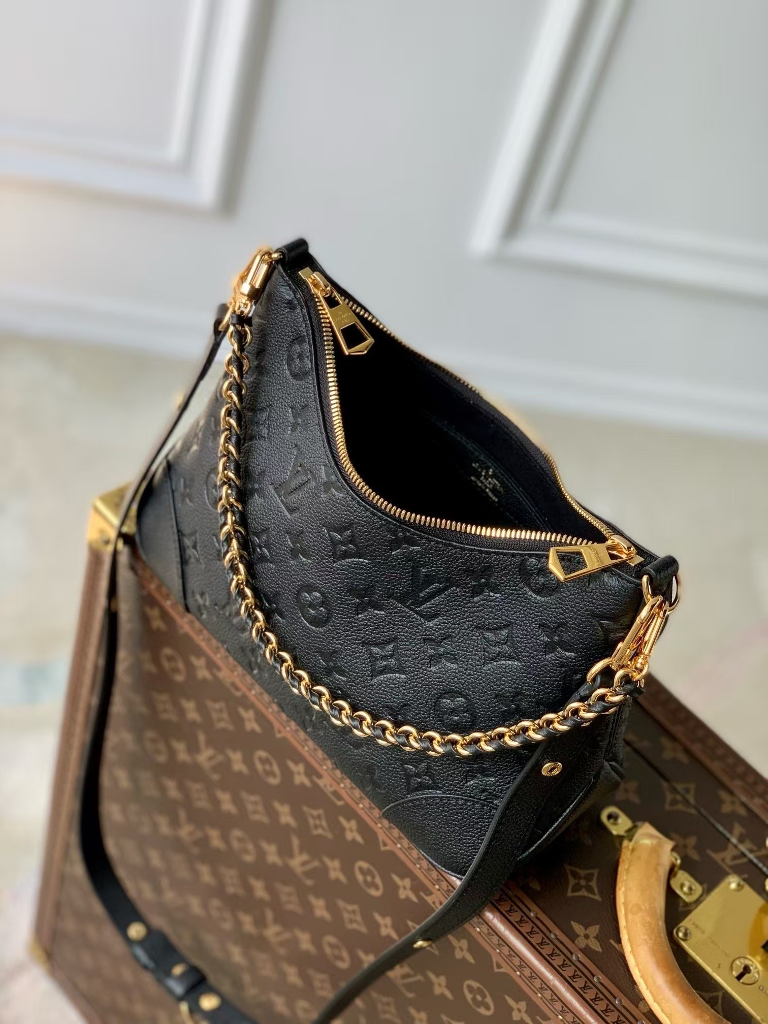 Boulogne Monogram Empreinte Leather Shoulder Bag - Image 8
