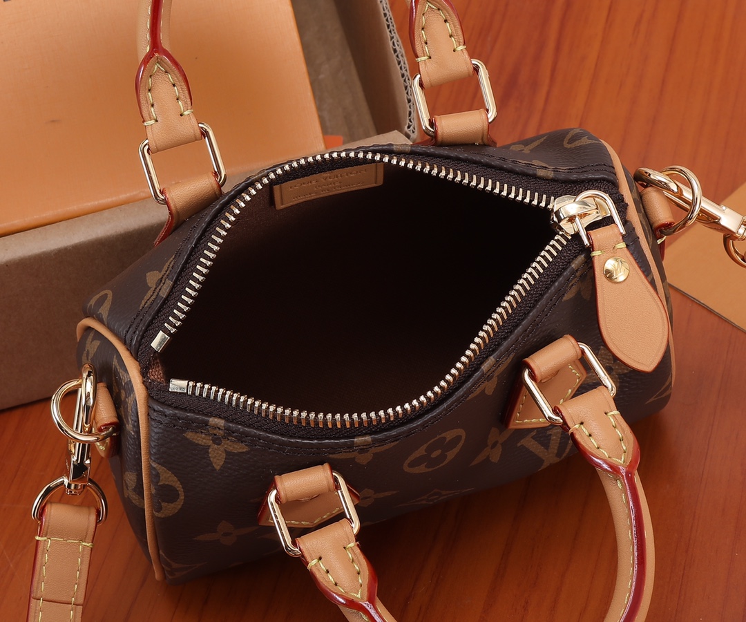 Louis Vuitton Nano Speedy Monogram Crossbody Bag - Image 8