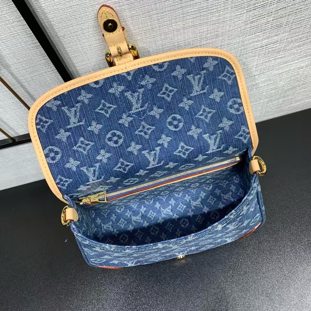 Diane Monogram Denim and Leather-Trim Handbag - Image 8
