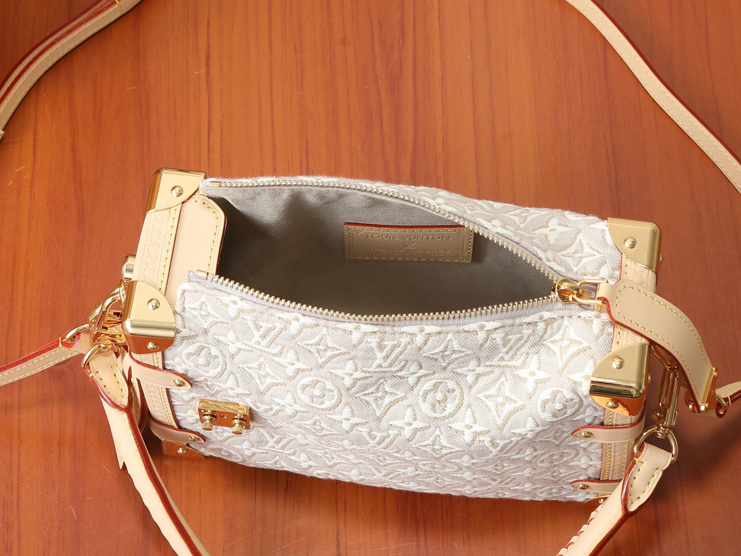 Side Trunk Medium Handbag in Monogram Emblème Canvas - Image 8