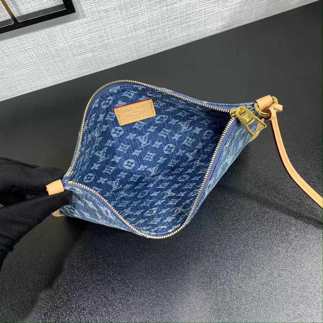 Louis Vuitton Neverfull MM Monogram Denim Tote Bag - Image 8