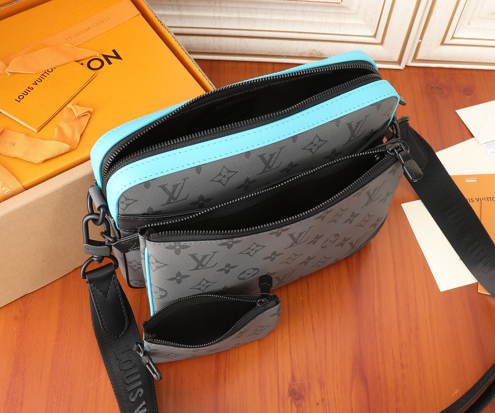 Louis Vuitton Trio Messenger Bag M11648 in Monogram Eclipse Reverse - Image 8