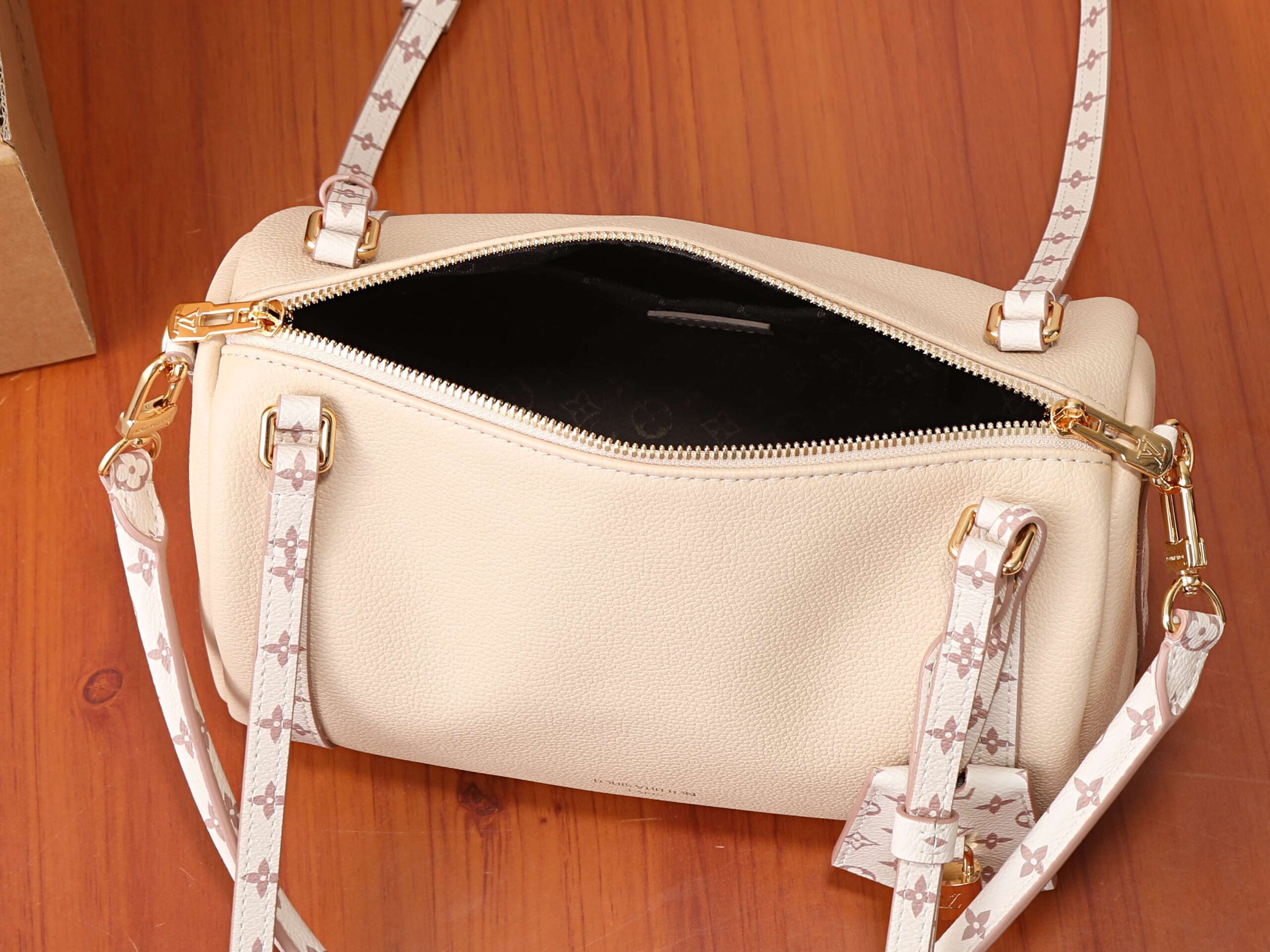 Express Small Handbag with Monogram Canvas Trim - Image 8