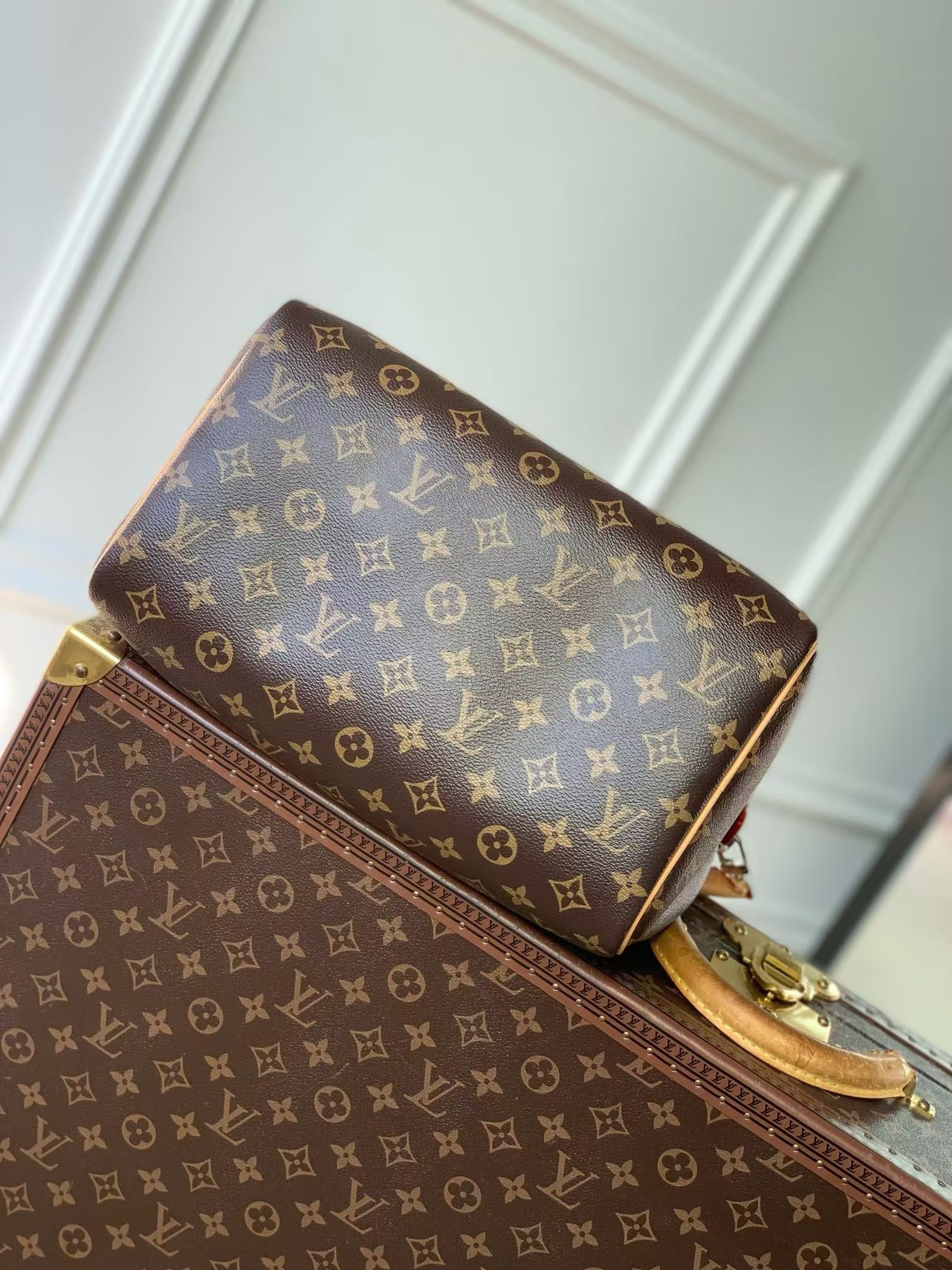 Louis Vuitton Speedy Soft 30 Dark Handbag - Image 8