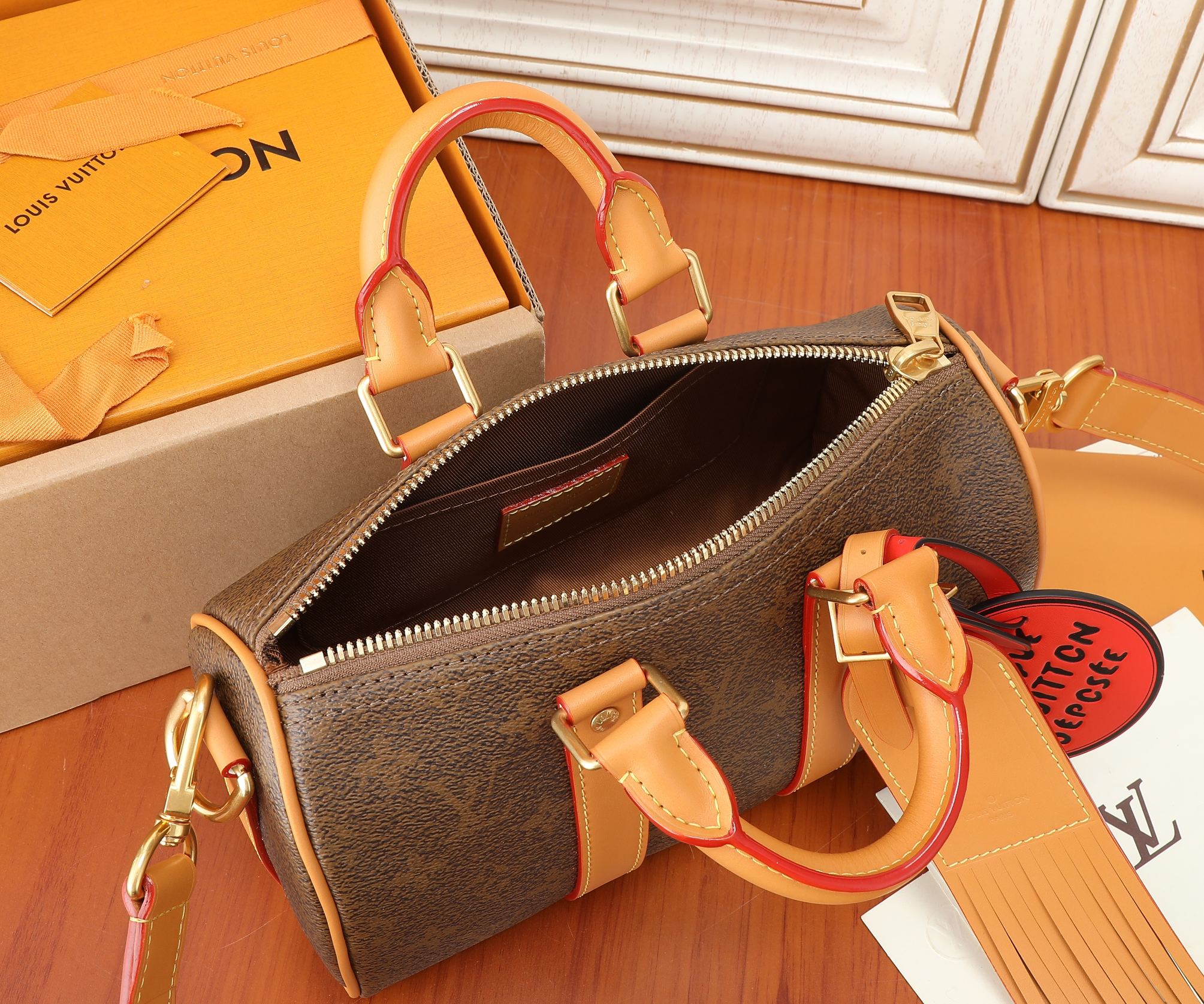 Louis Vuitton Keepall Bandoulière 25 Monogram Dust Bag - Image 8