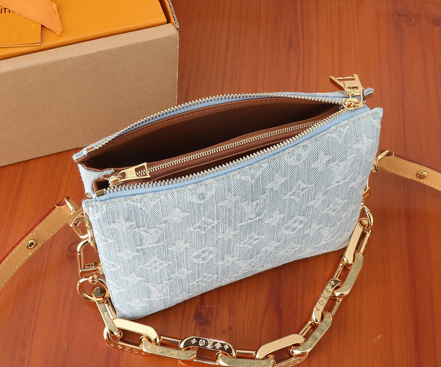 Louis Vuitton Coussin BB Monogram Denim Crossbody Bag - Image 8