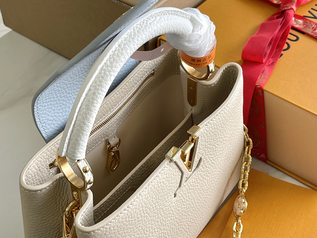 Capucines Mini Handbag in Taurillon Leather - Image 8