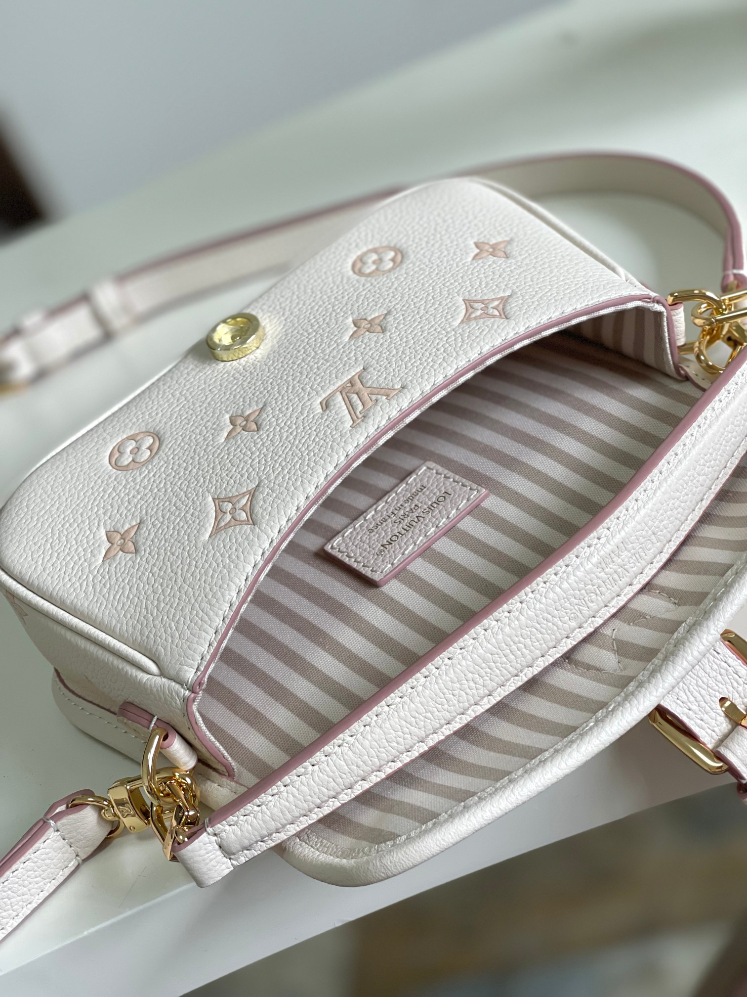 Nano Diane Crossbody Bag in White Monogram - Image 8
