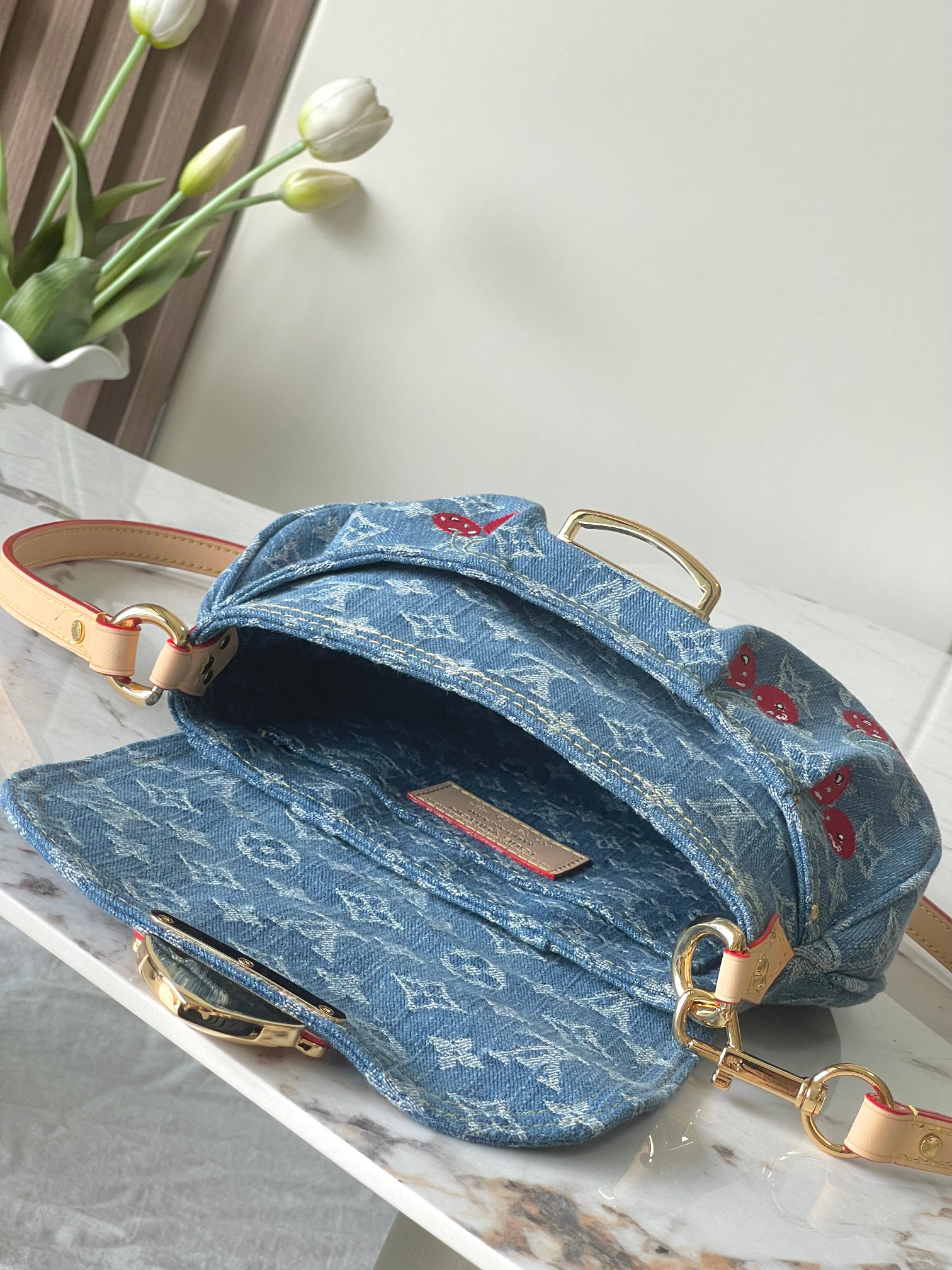 Louis Vuitton x Murakami Sunset Crossbody Bag in Monogram Denim - Image 8