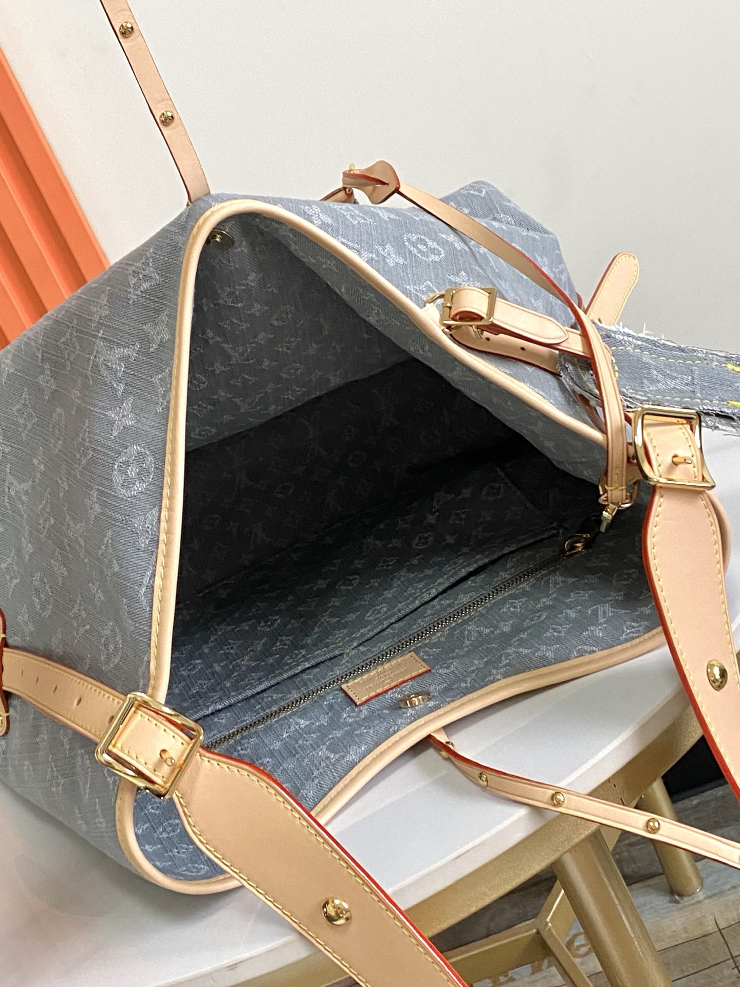 CarryAll Medium Monogram Denim Shoulder Bag - Image 8