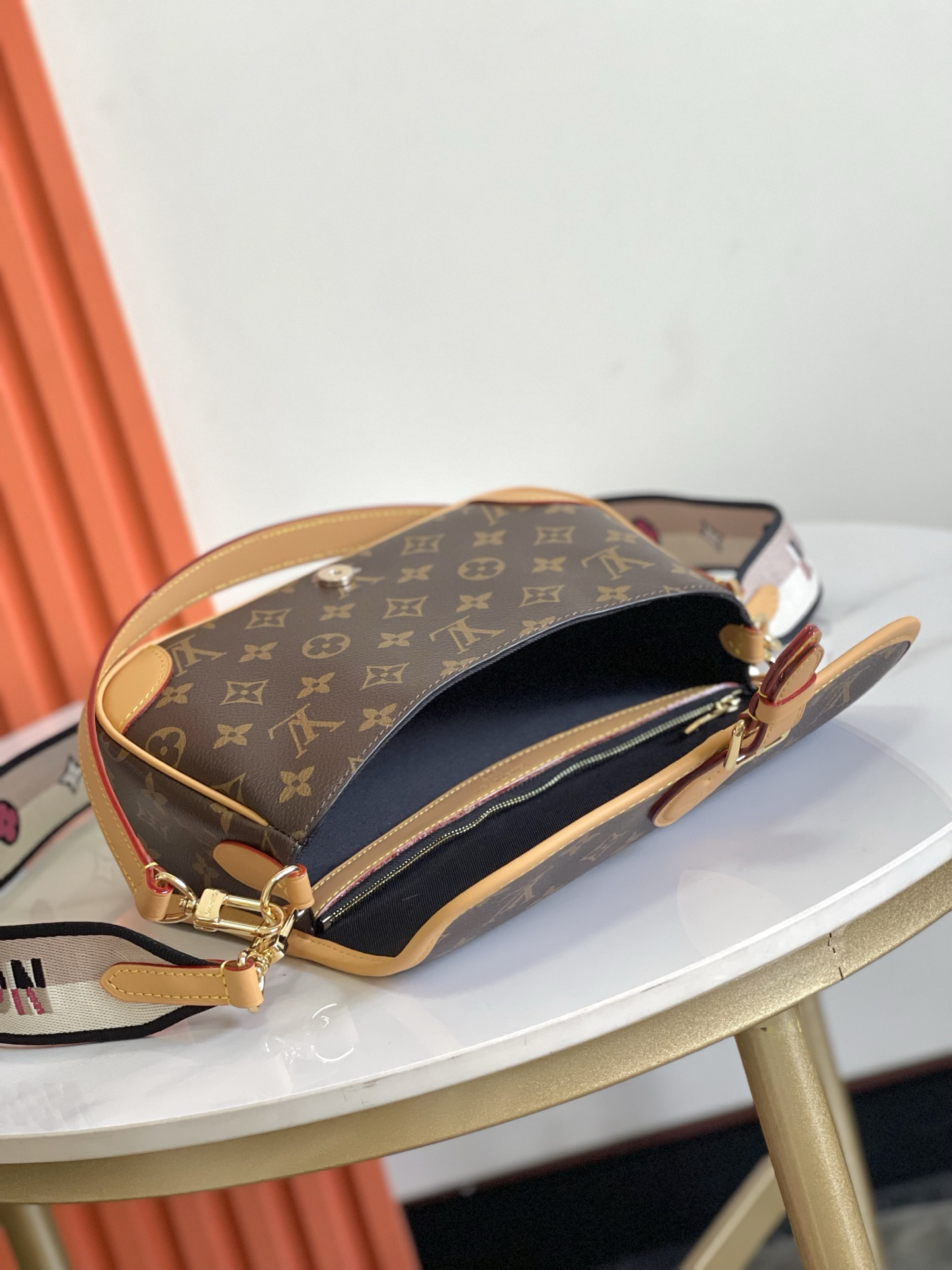 Diane Monogram Canvas Crossbody Bag - Image 8