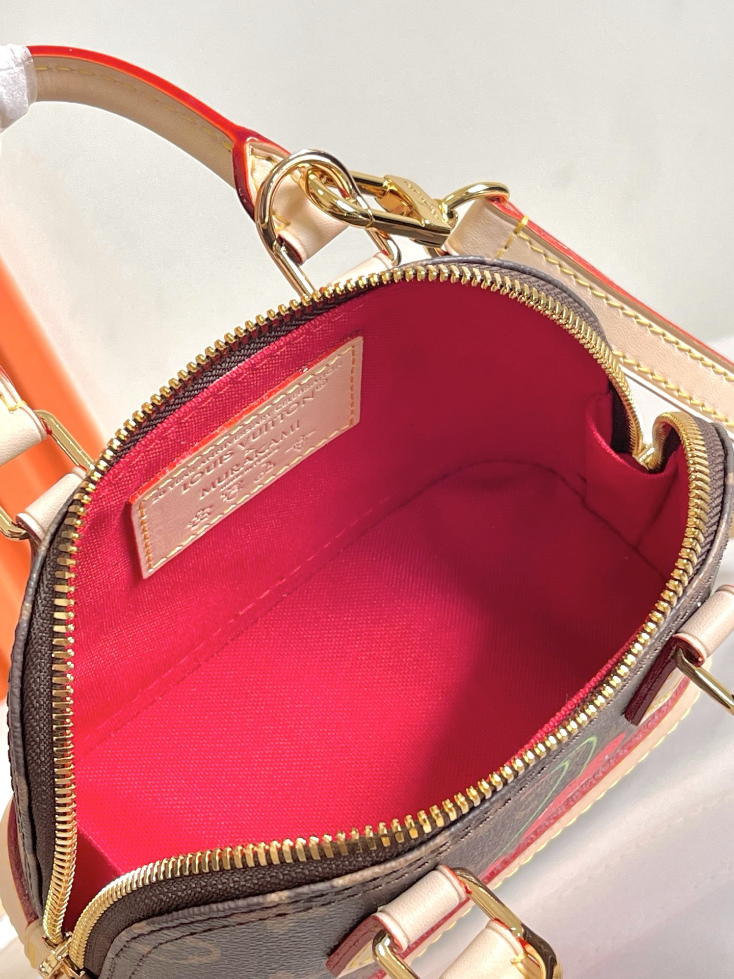 Louis Vuitton x Takashi Murakami Nano Alma Cherry Handbag - Image 8