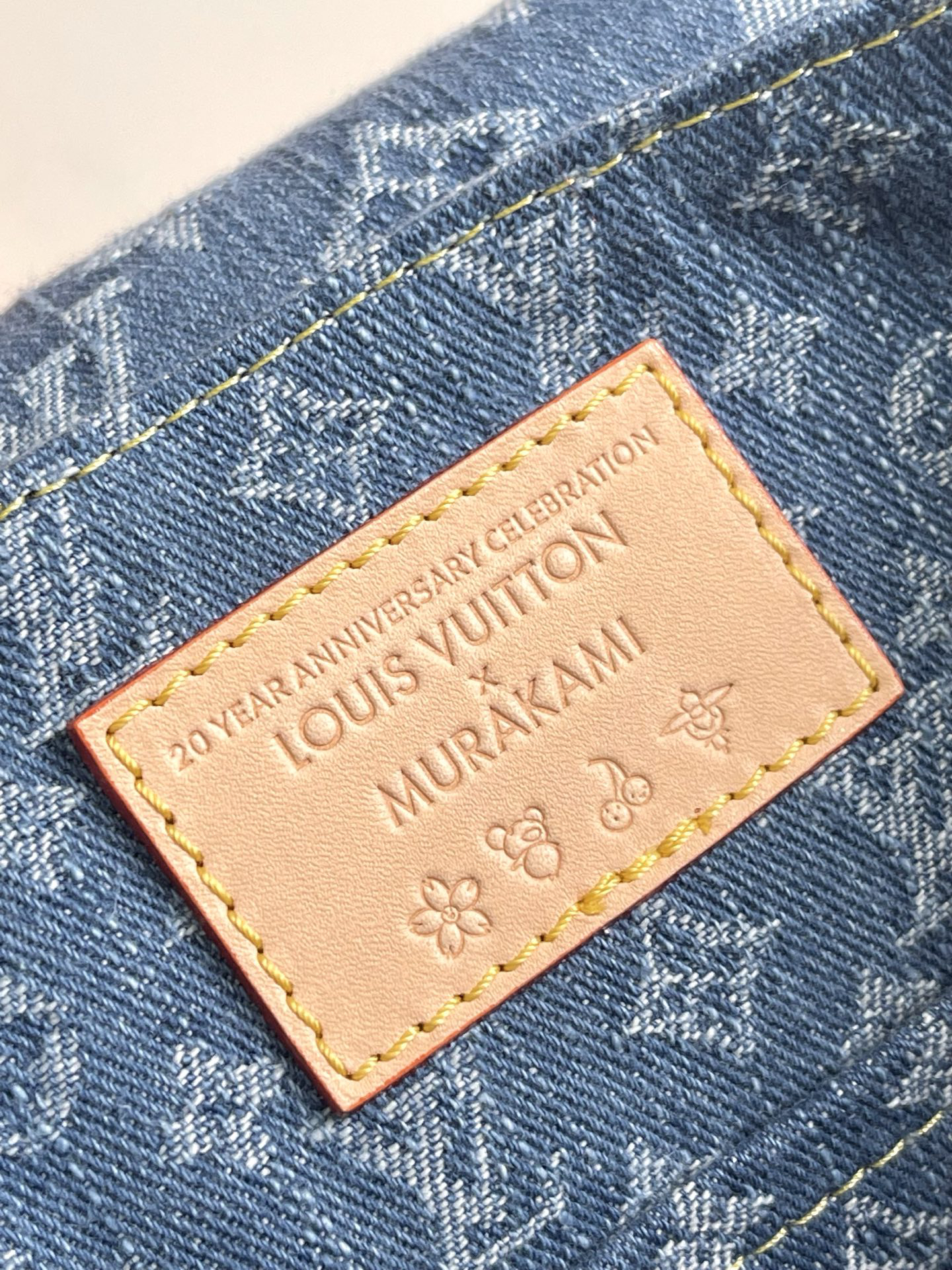 Louis Vuitton x Takashi Murakami Venice Double Shoulder Bag in Monogram Denim - Image 8
