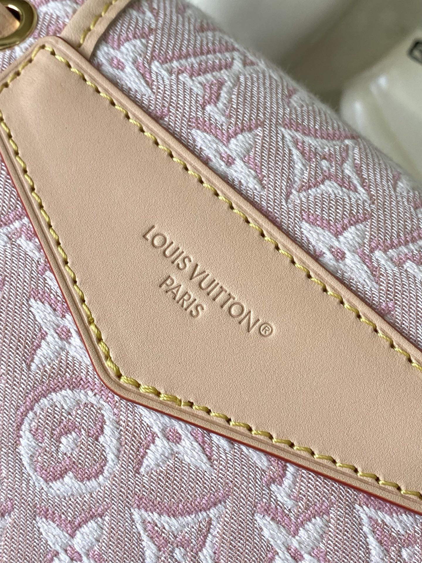 Louis Vuitton Odyssee Small Crossbody Bag in Pink Monogram Emblème Jacquard - Image 8