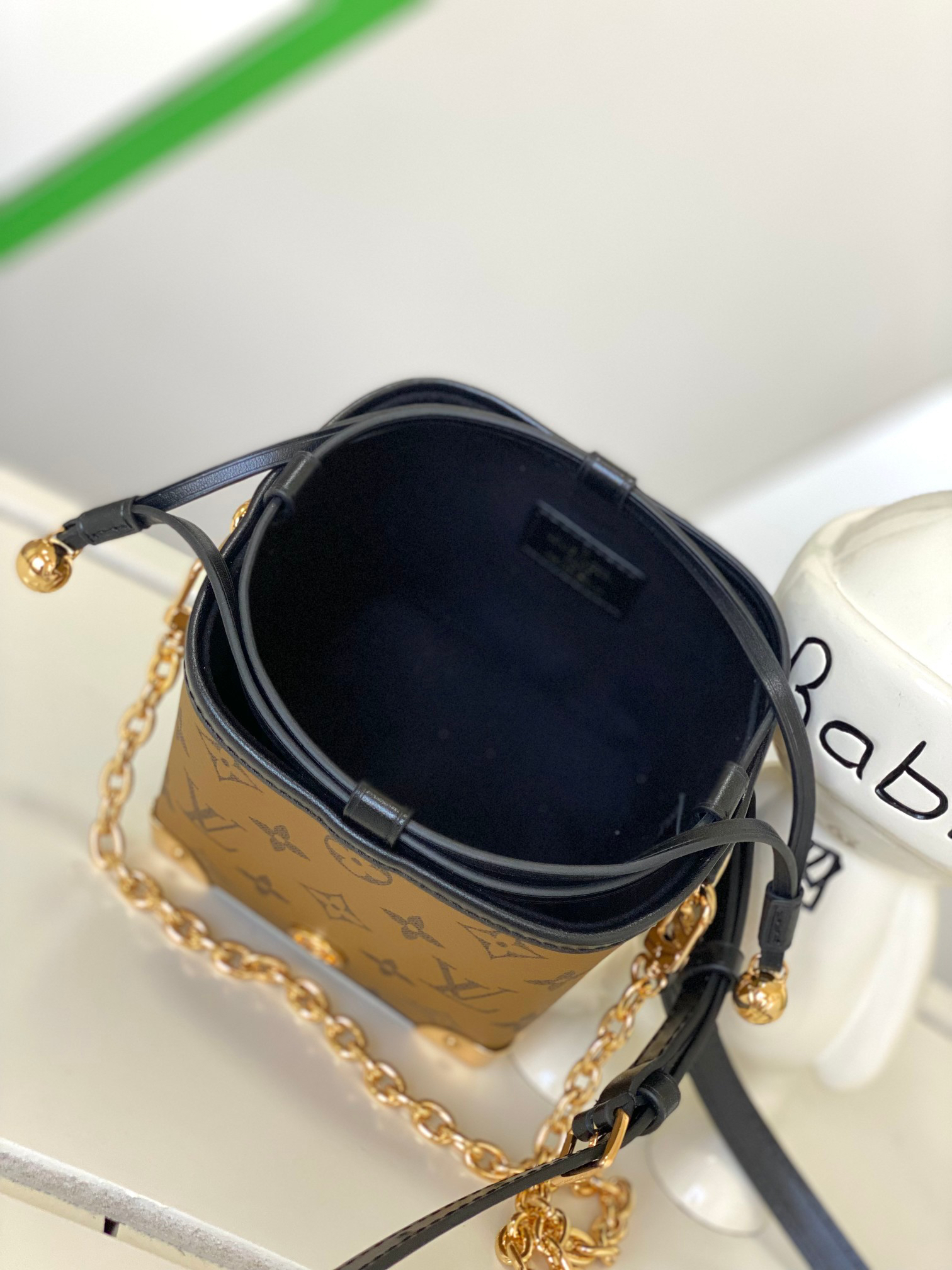 Noe Mini Bucket Bag in Monogram Reverse Canvas - Image 8