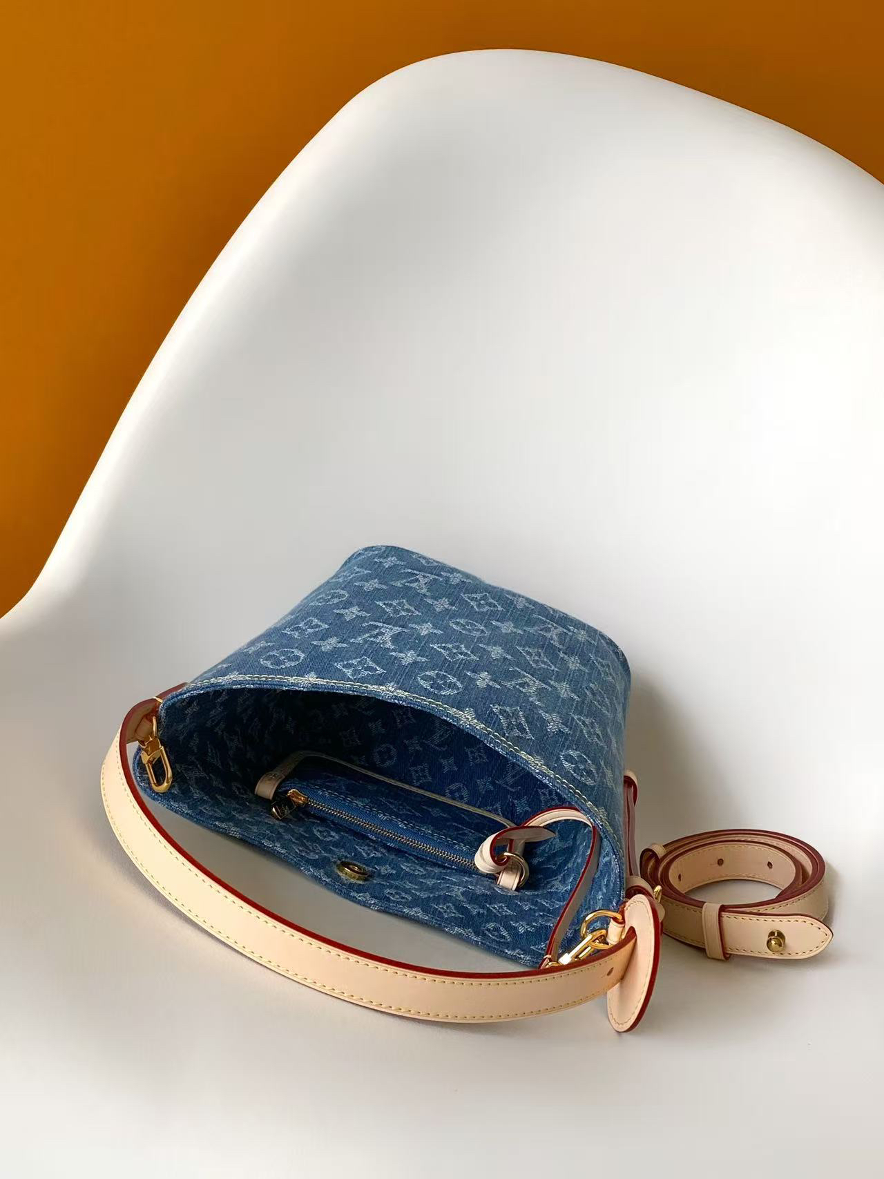 Louis Vuitton All In BB Denim Handbag - Blue - Image 8
