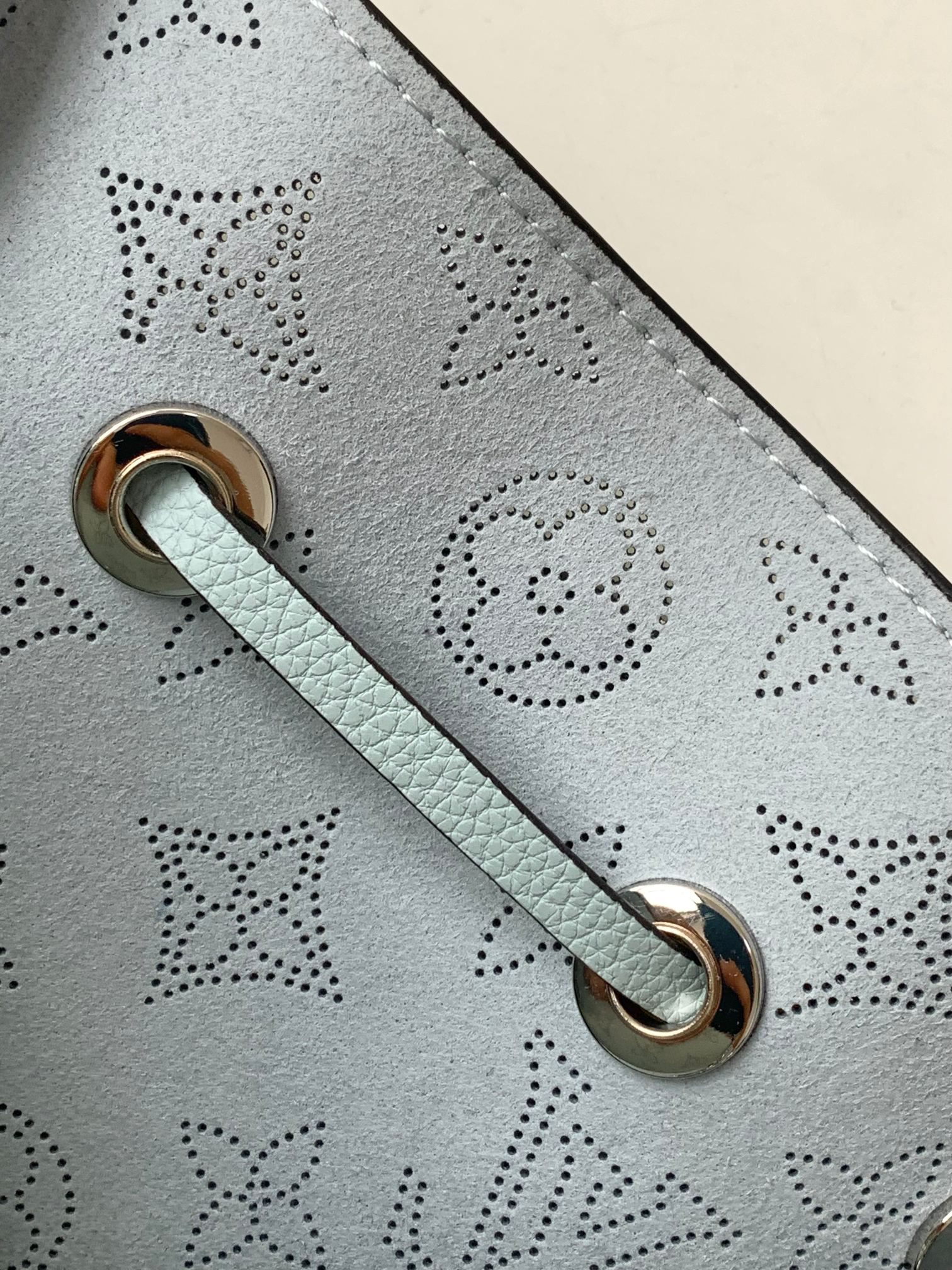 Bella Monogram Perforated Calfskin Bucket Bag - Image 8