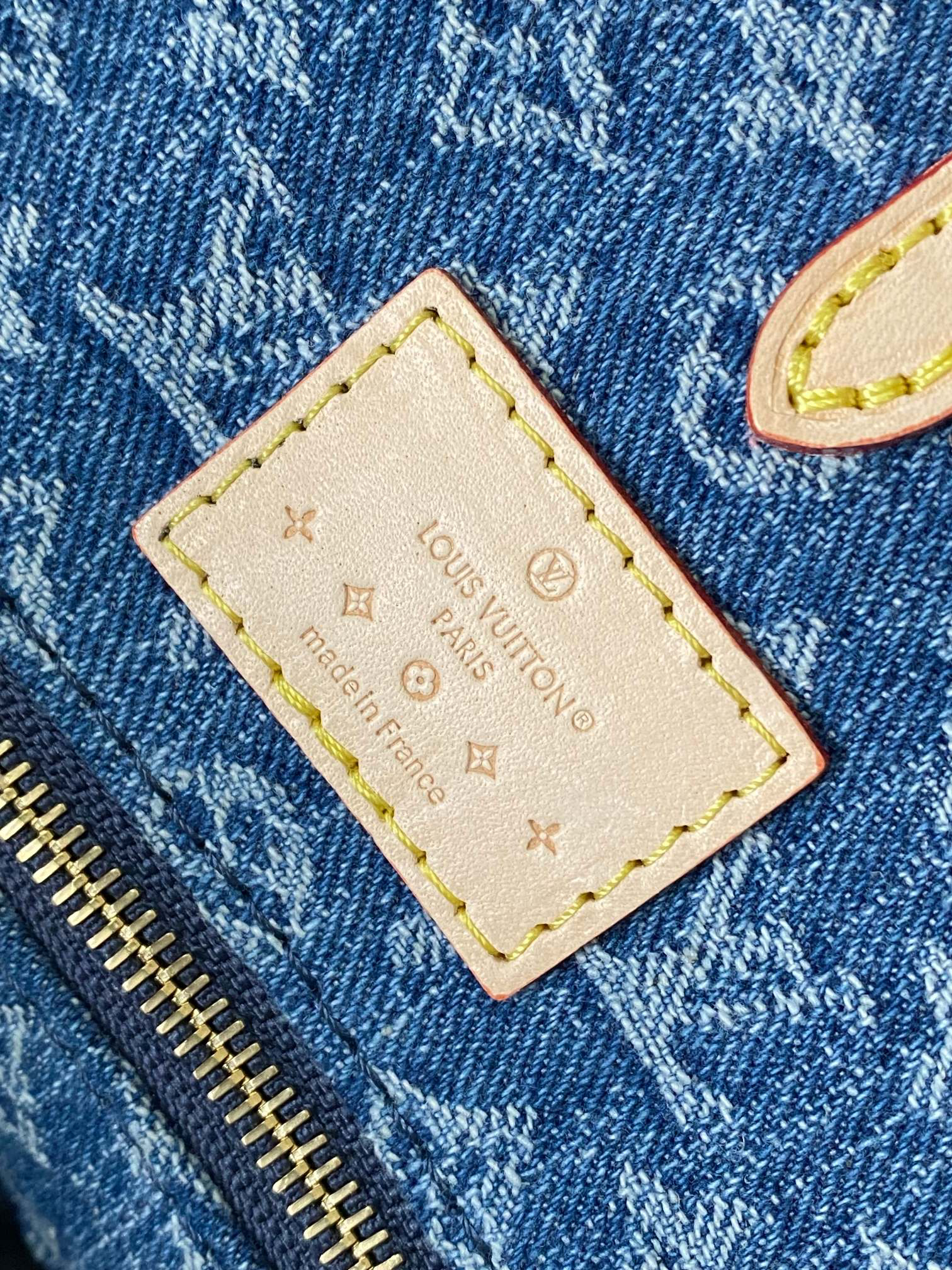 Louis Vuitton Onthego Medium Tote Bag in Blue Denim - Image 8