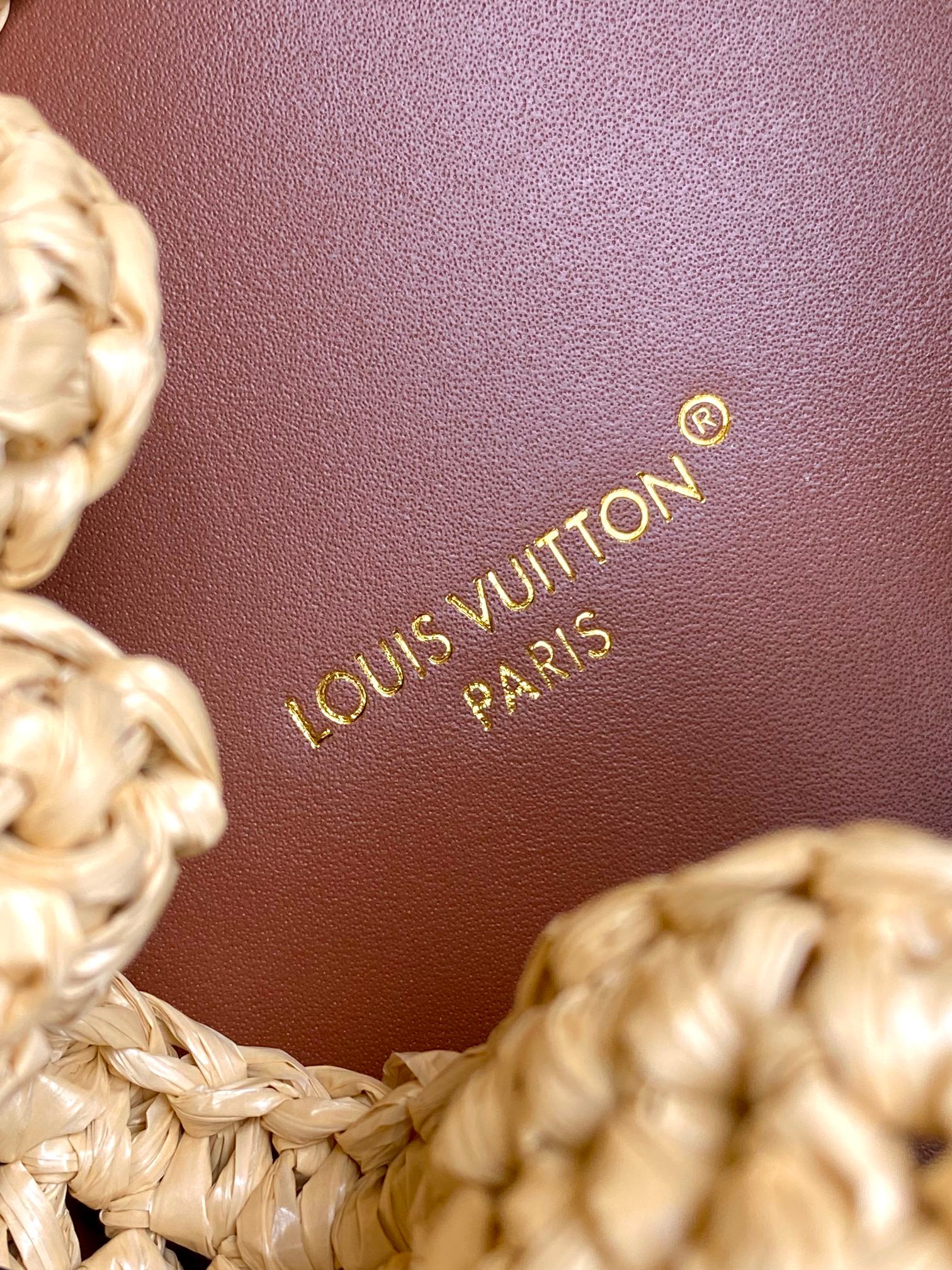 Louis Vuitton Noé BB Woven Raffia Bucket Bag - Image 8