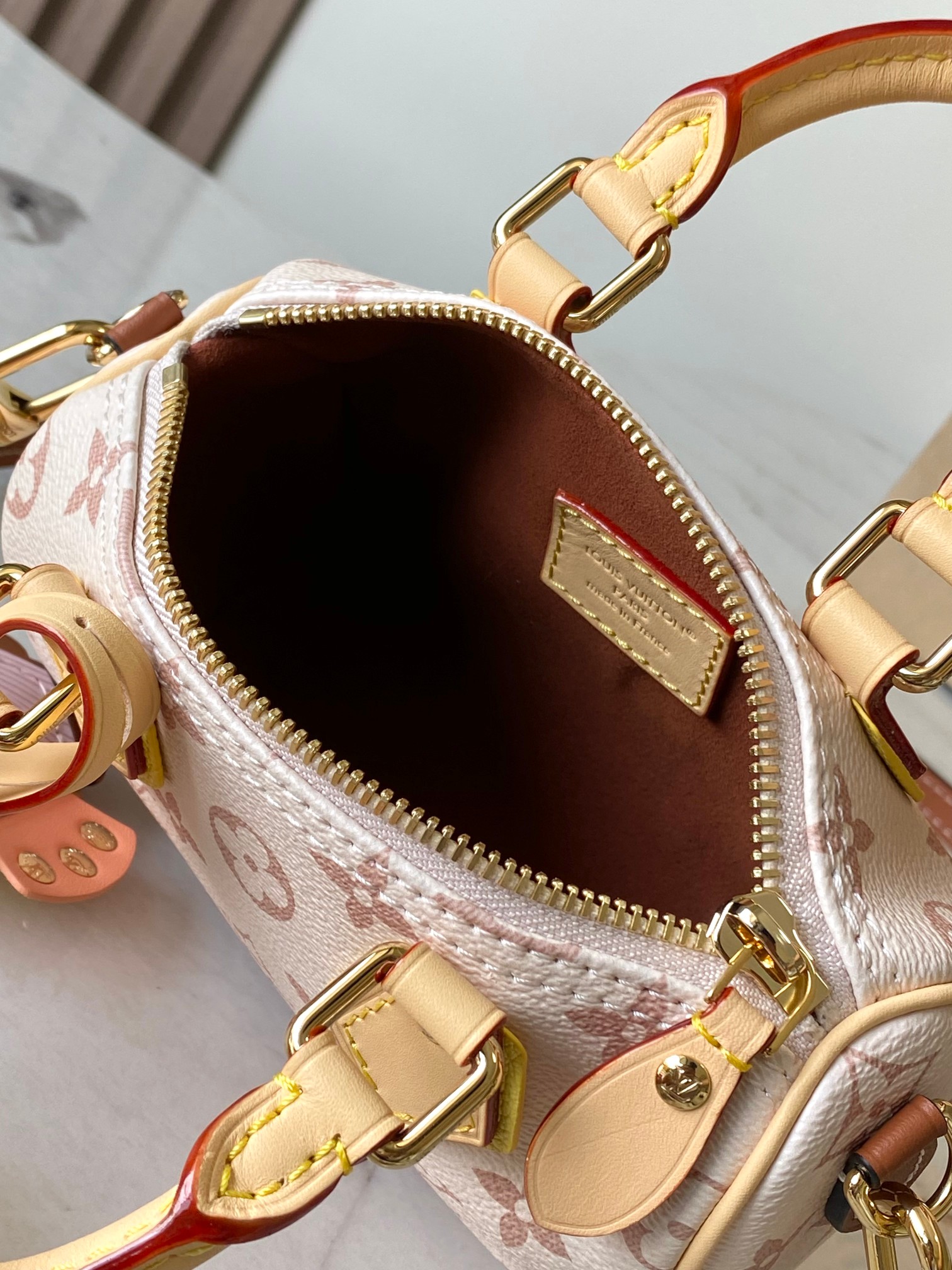 Louis Vuitton Nano Speedy Leather Crossbody Bag - Image 8
