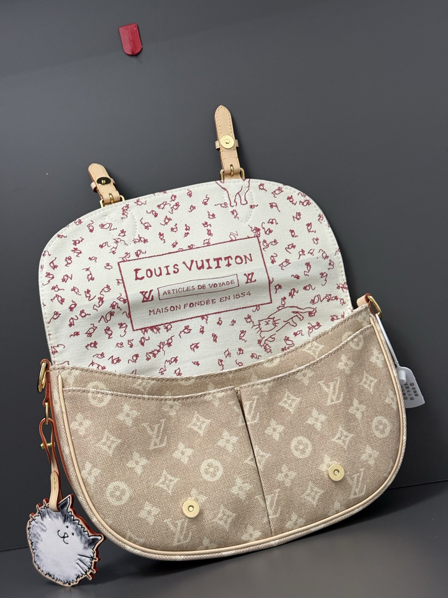 Louis Vuitton M15134 Escale Handbag with Meowgram Cat Motif - Image 8