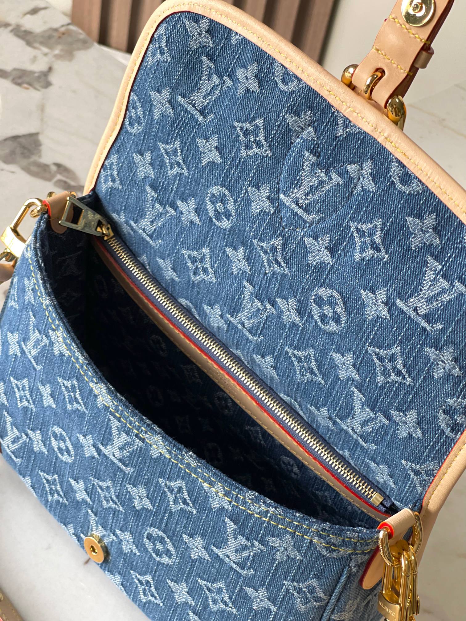 Diane Denim Crossbody Bag M13070 - Image 8