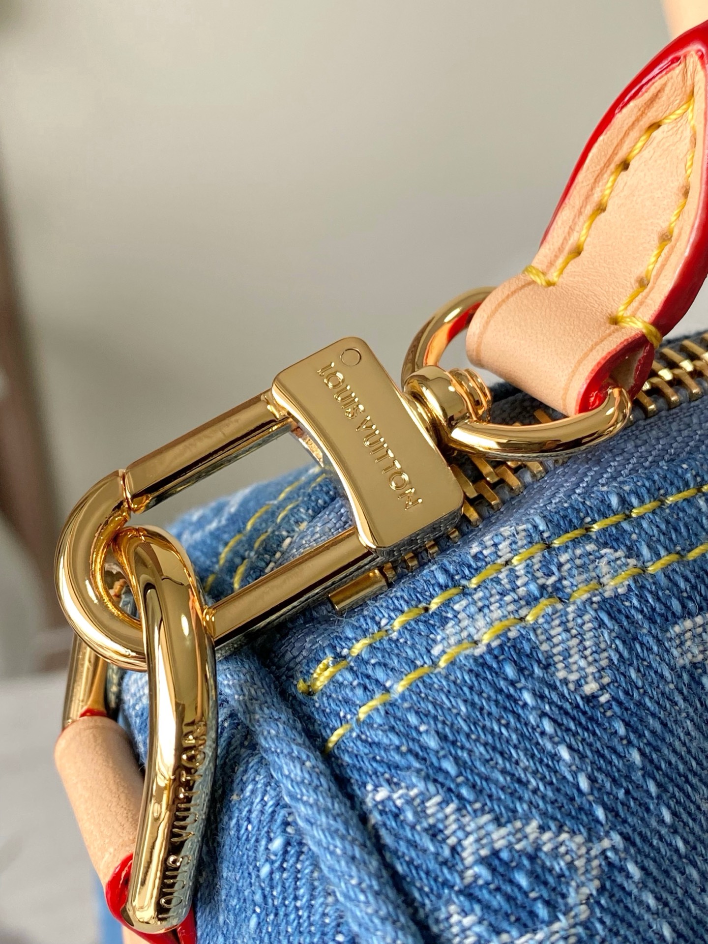 Louis Vuitton Speedy Bandoulière 30 Denim Handbag - Image 8