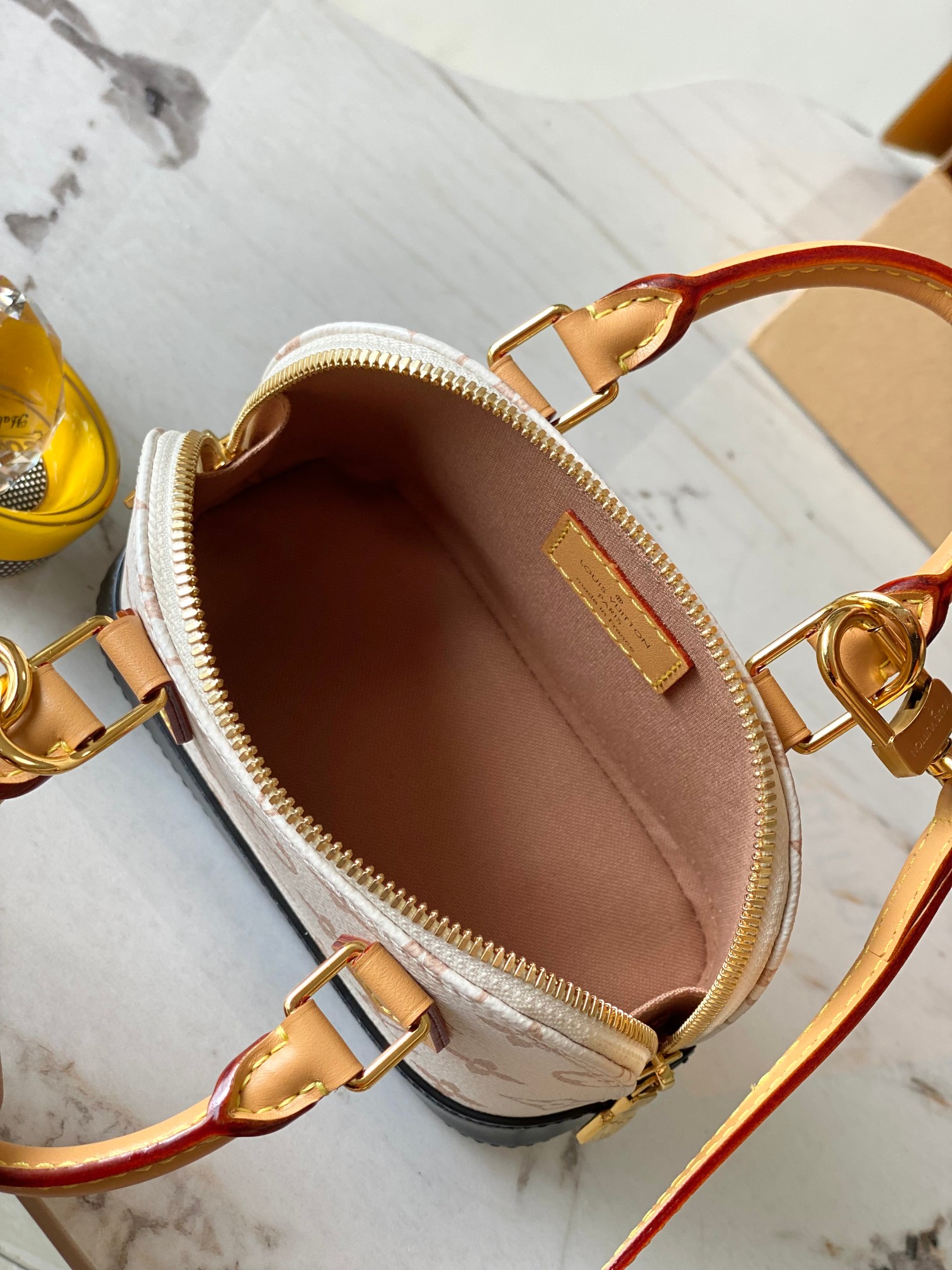Louis Vuitton Nano Alma Handbag in Monogram Dune Canvas - Image 8
