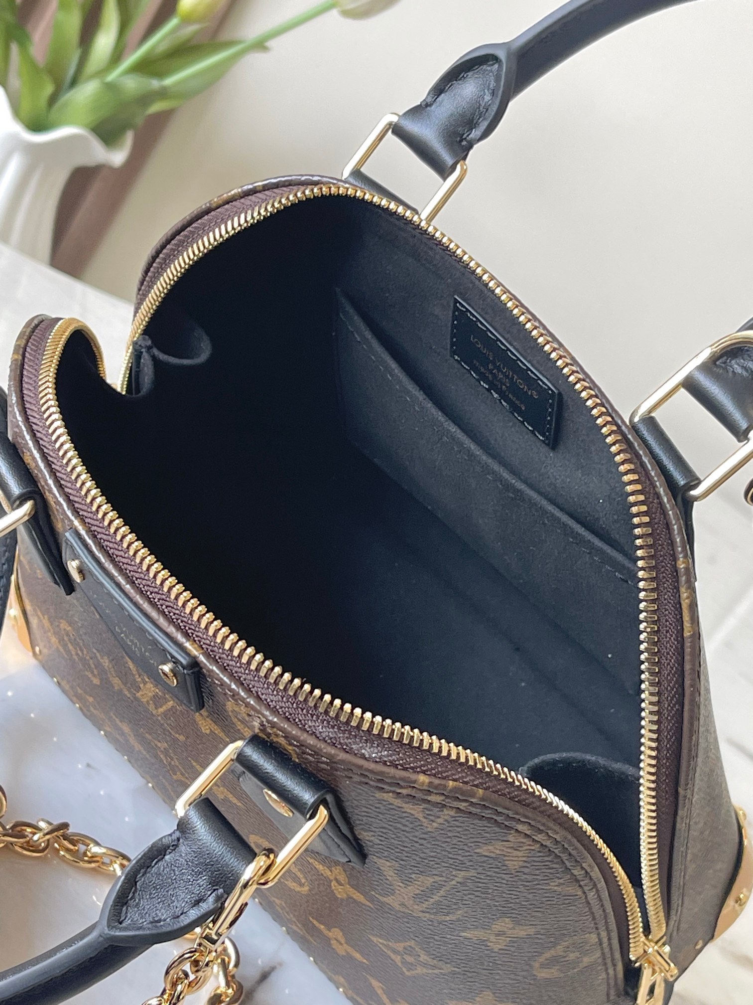 Louis Vuitton Alma BB Monogram Crossbody Bag - Image 8