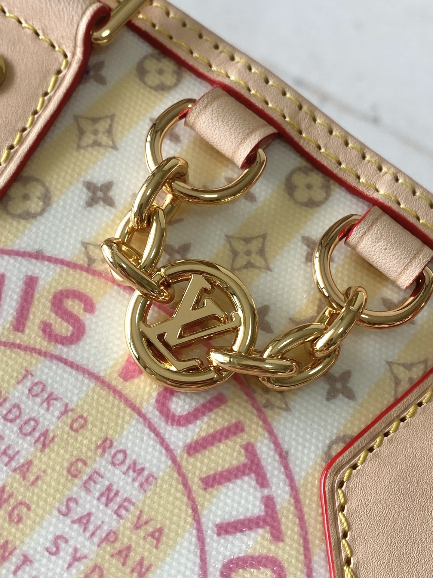 Alma BB Handbag in Beige Monogram - Image 8