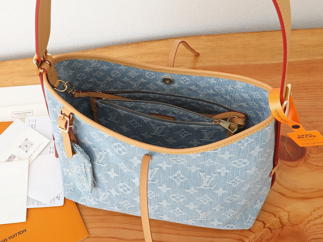 Carryall Small Handbag in Monogram Denim - Image 8