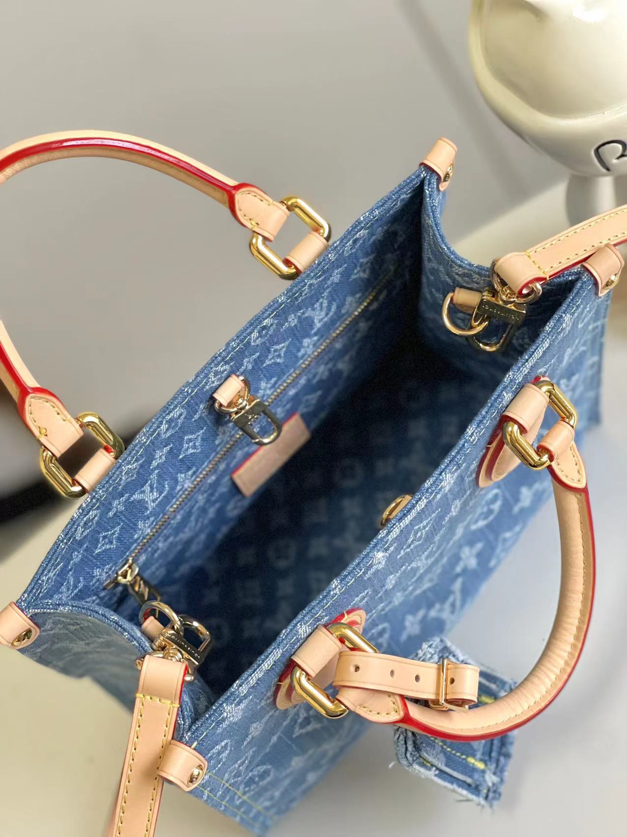 Louis Vuitton OnTheGo Mini Denim Crossbody Bag - Image 8