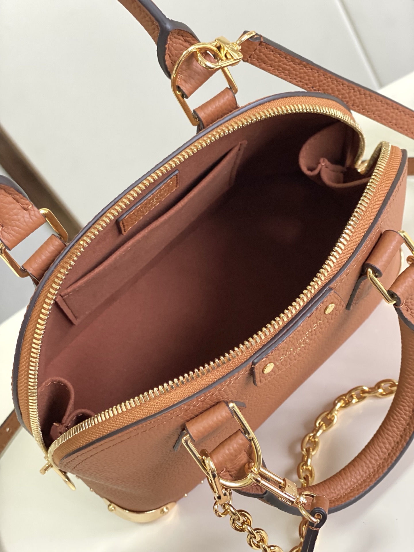 Louis Vuitton Alma Trunk BB Leather Crossbody Bag - Image 8