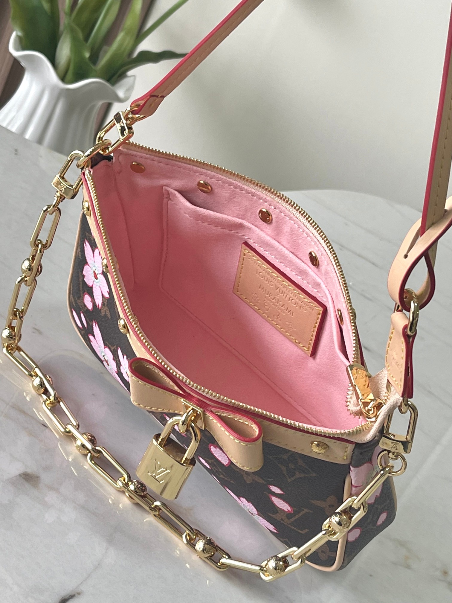 Louis Vuitton Pochette Accessoires Cherry Blossom Handbag M13666 - Image 8