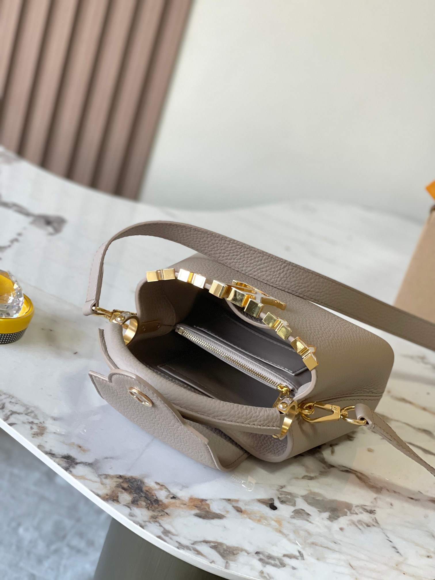 Capucines Mini Leather Crossbody Bag - Image 8
