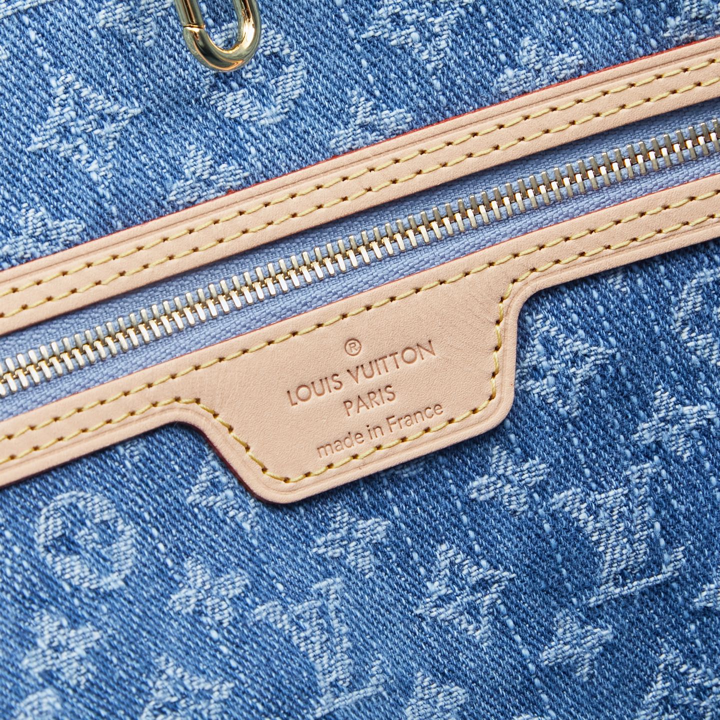Neverfull MM Monogram Denim Canvas Tote Bag - Image 8