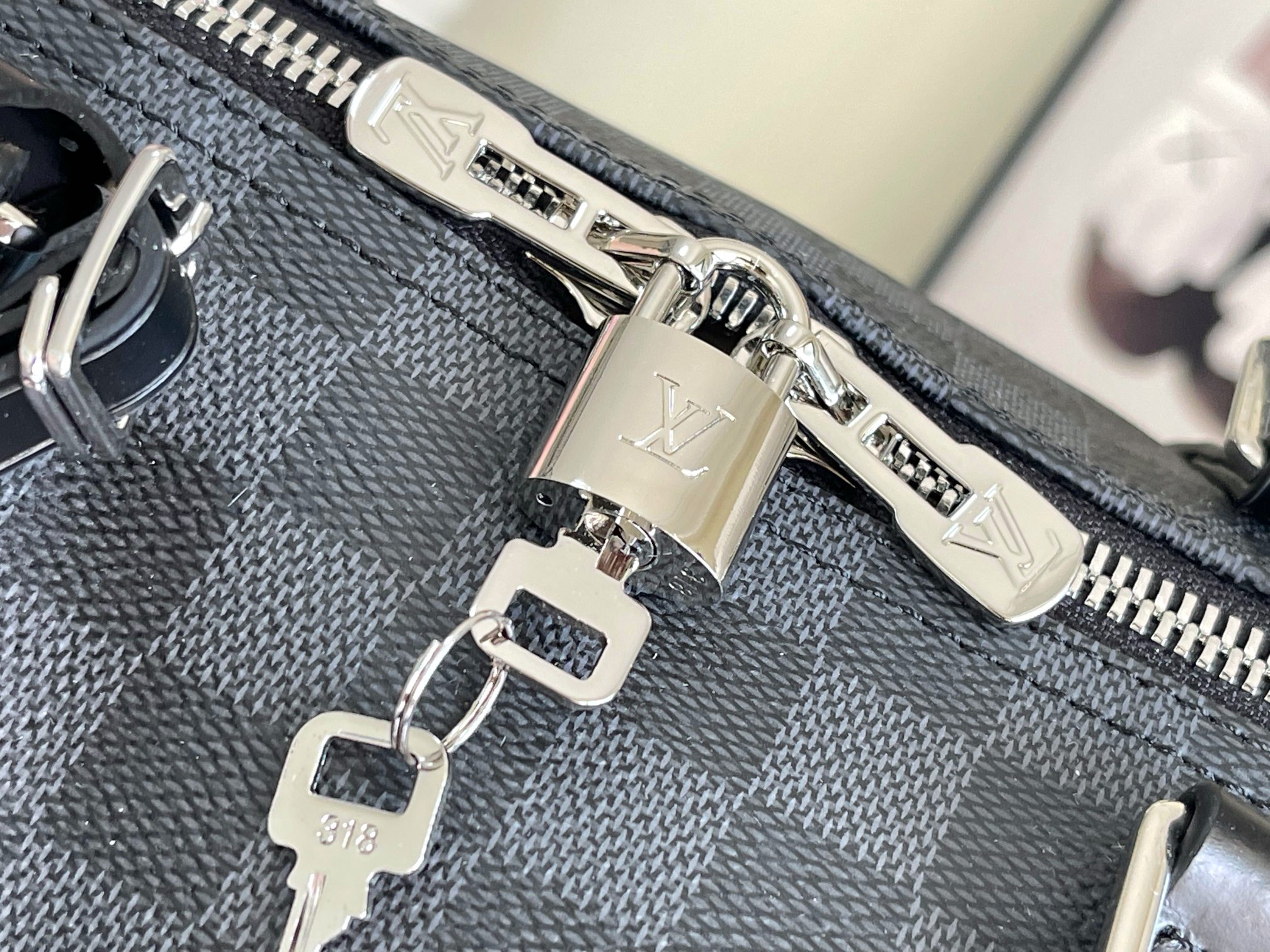 Louis Vuitton Keepall 45 Travel Bag in Monogram Eclipse Canvas - Image 8