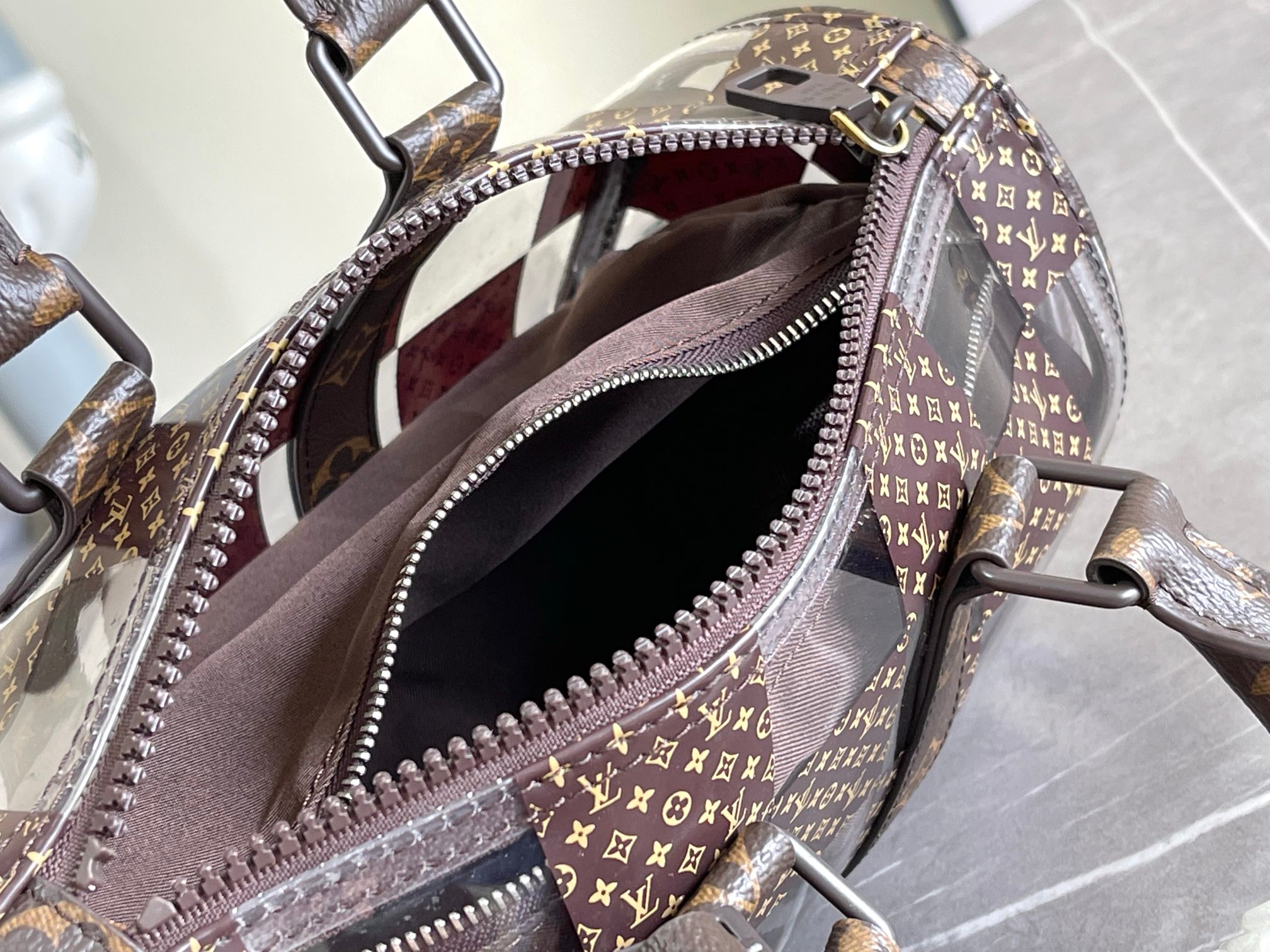 Louis Vuitton M20872 Keepall Mini Travel Bag in Monogram Macassar - Image 8