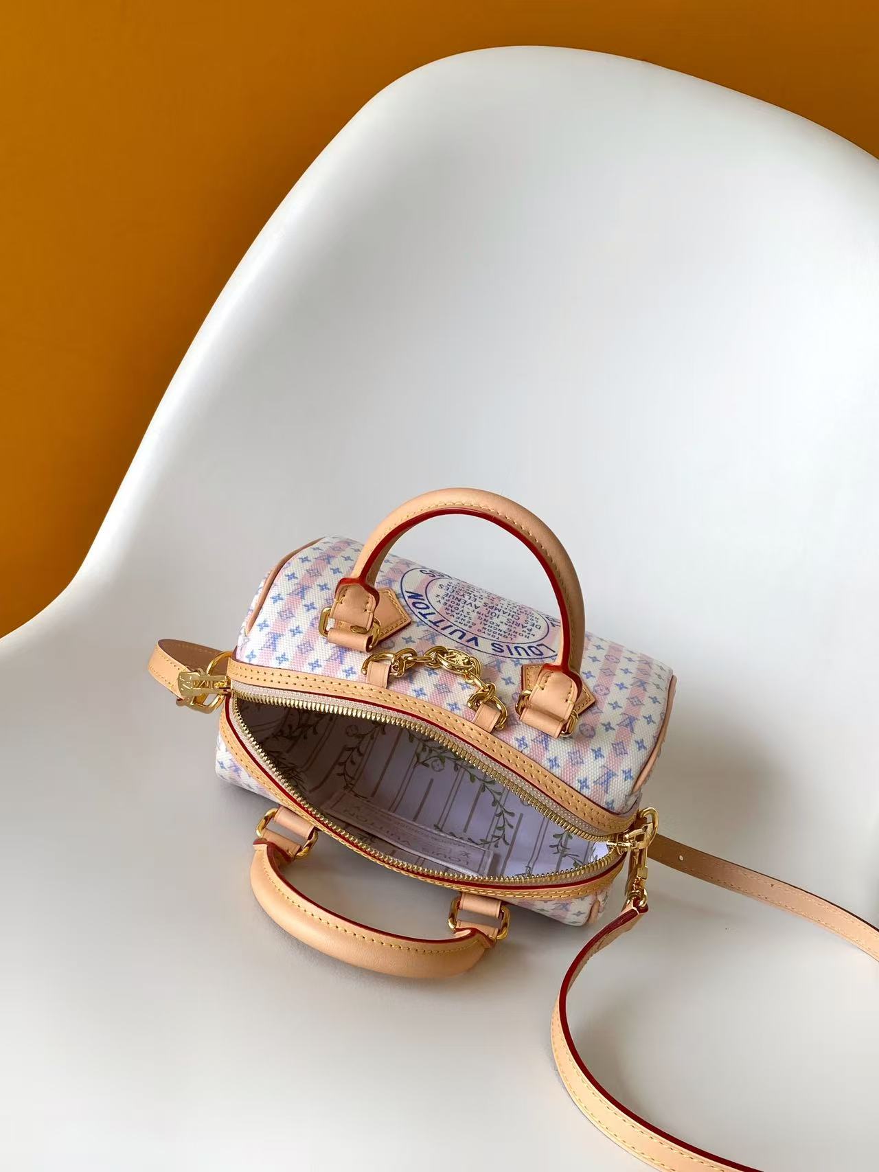 Louis Vuitton Speedy Bandoulière 20 Stamp Monogram Canvas Crossbody Bag - Image 8