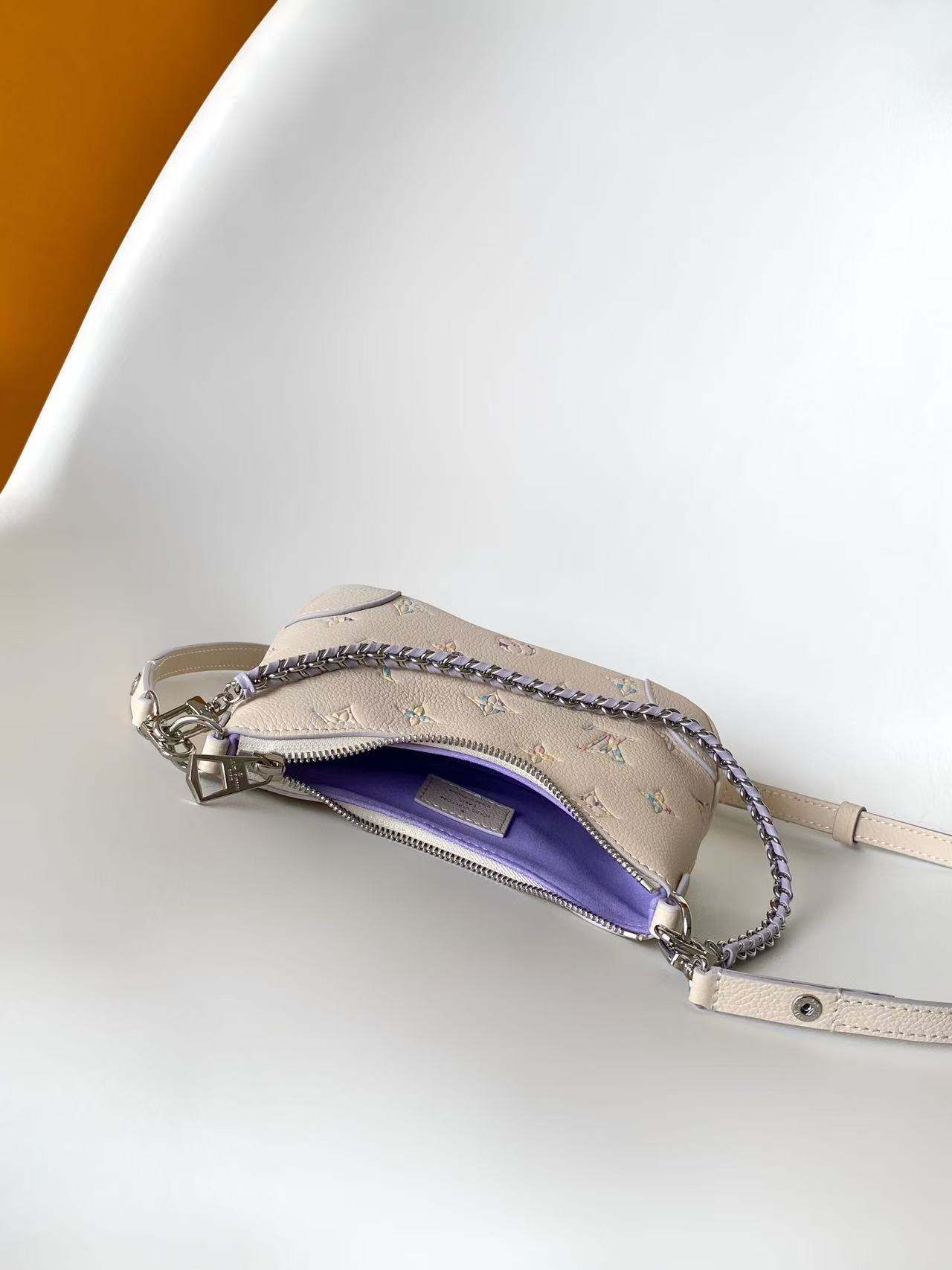 Louis Vuitton Nano Boulogne Monogram Empreinte Leather Chain Bag – Iridescent Purple - Image 8