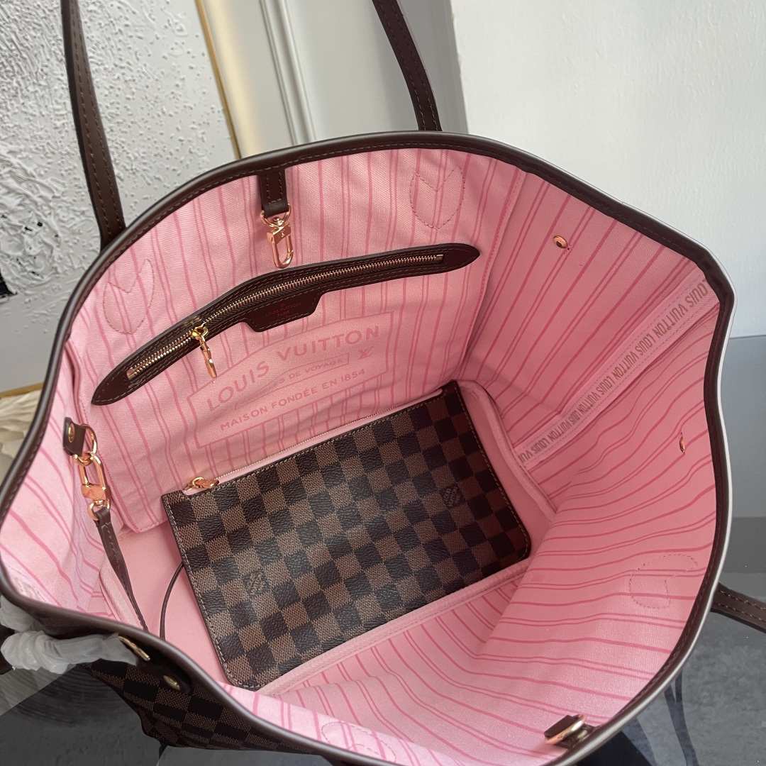 Louis Vuitton Neverfull MM Tote Bag M41603 - Damier Ebene - Image 8